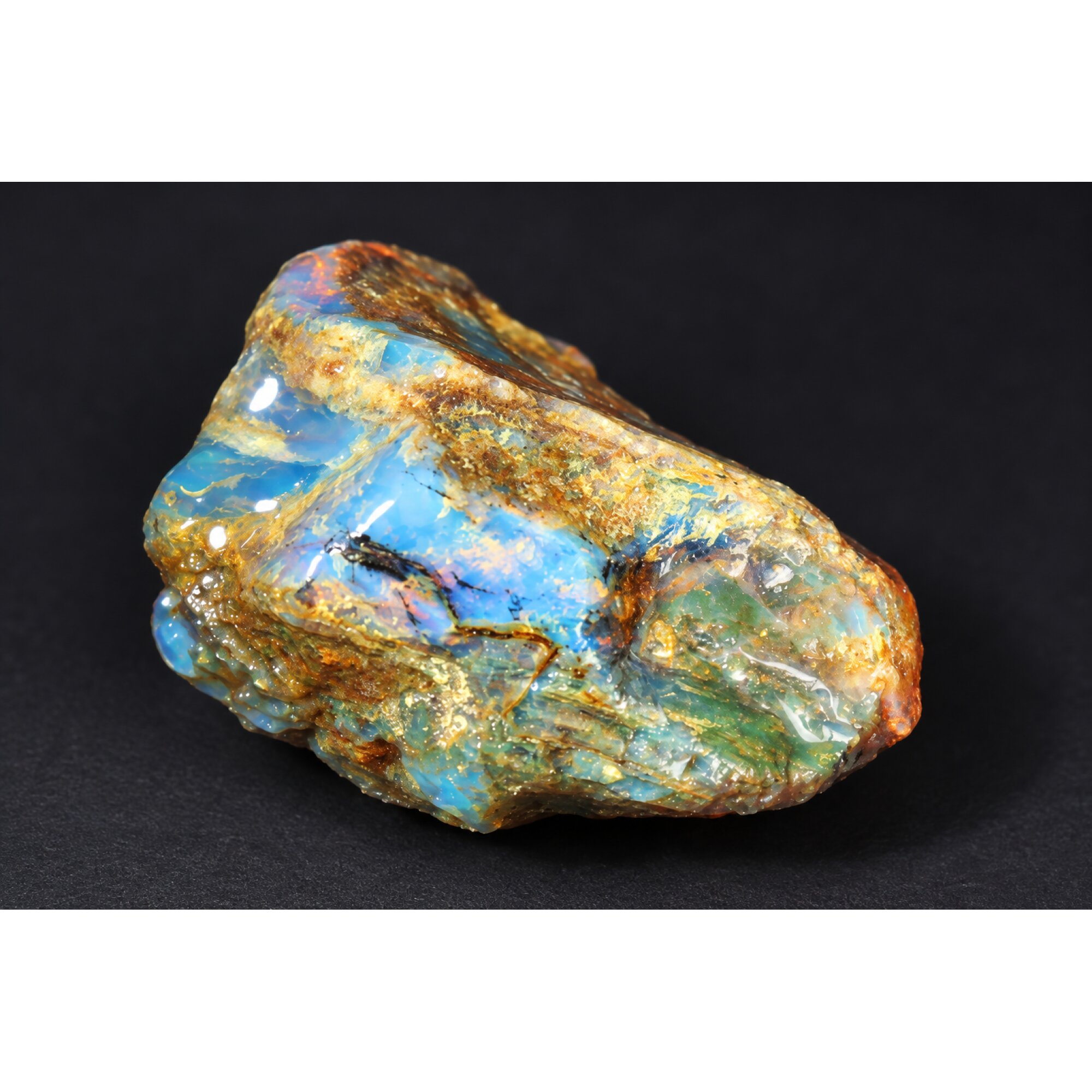 Authentic sky blue rough specimen Dominican amber 30mm – photo 15