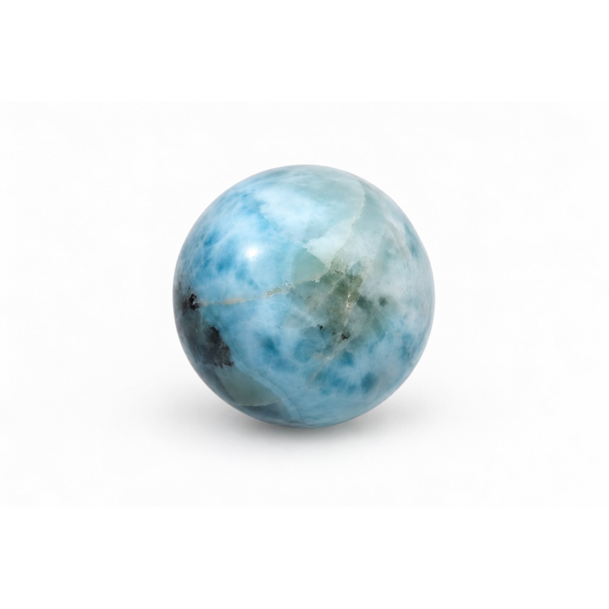 Original deep blue Dominican Larimar bead 16mm – photo 3