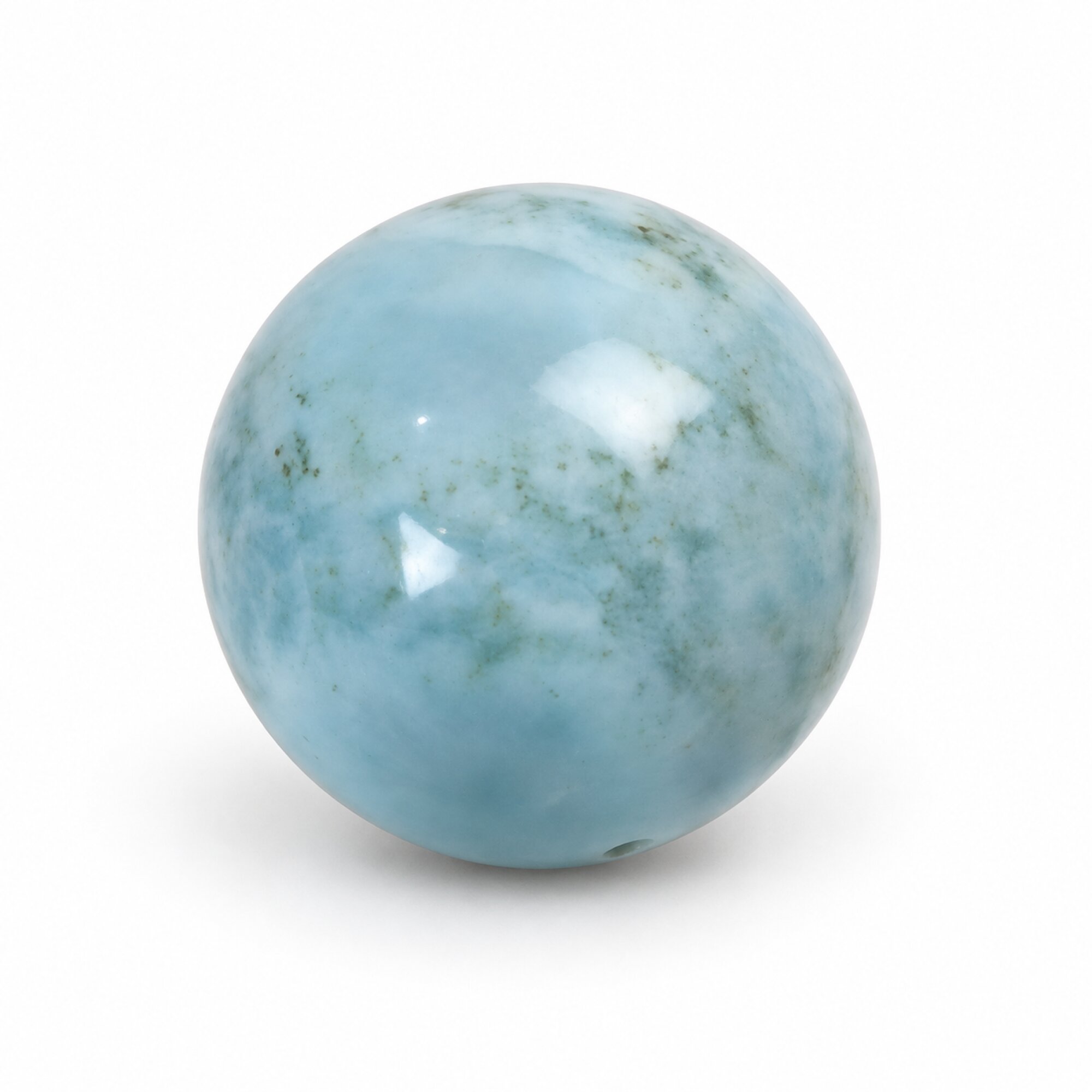 Authentic light blue Dominican Larimar bead 18.6mm – photo 2
