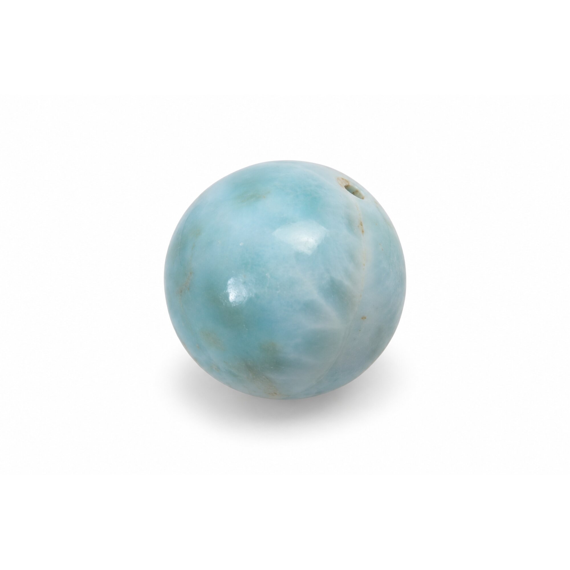 Genuine sky blue Dominican Larimar bead 11.3mm – photo 4
