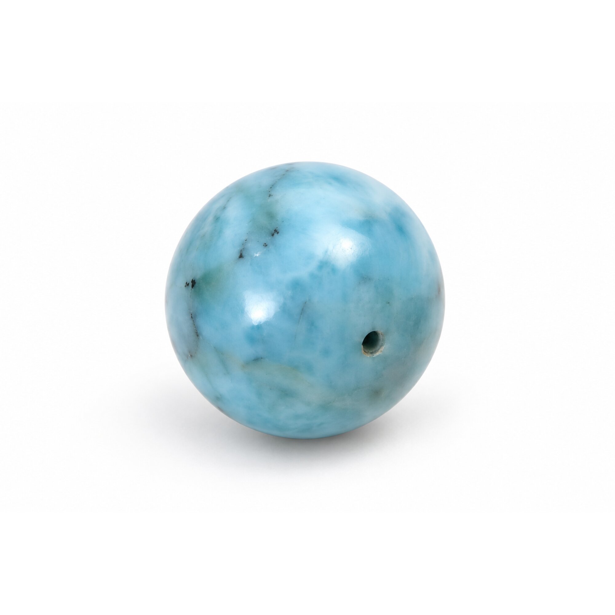 Genuine red blue Dominican Larimar bead 15mm – photo 4