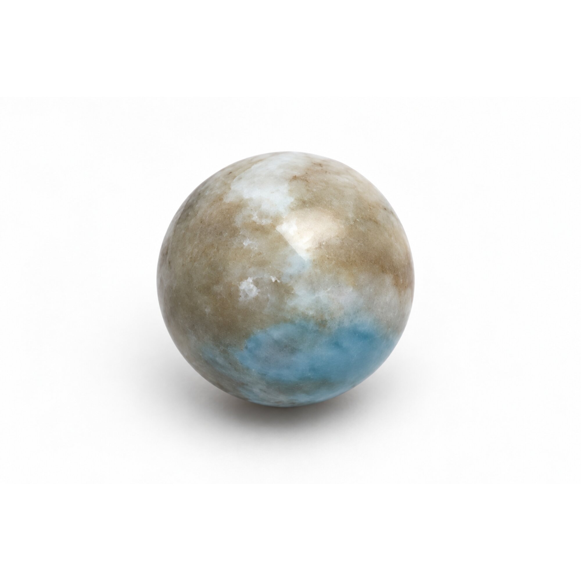 Genuine gray blue Dominican Larimar bead 12.5mm – photo 3