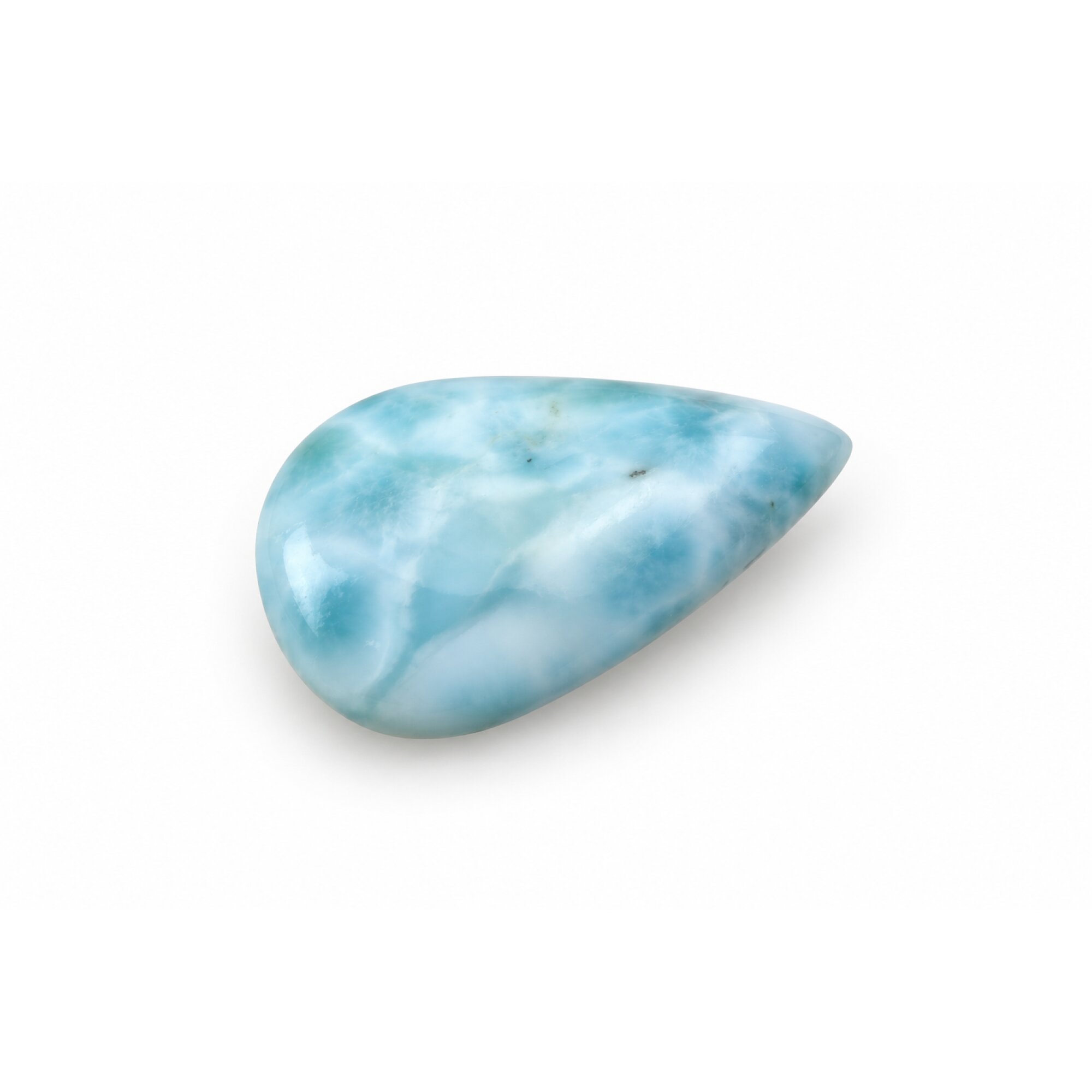 Genuine sky blue Dominican Larimar cabochon 29mm – photo 2