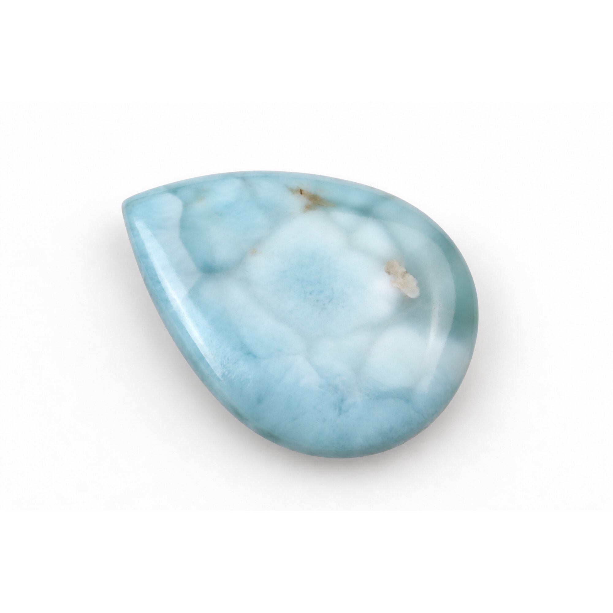 Expertly crafted sky blue polished Dominican Larimar 45mm – photo 3