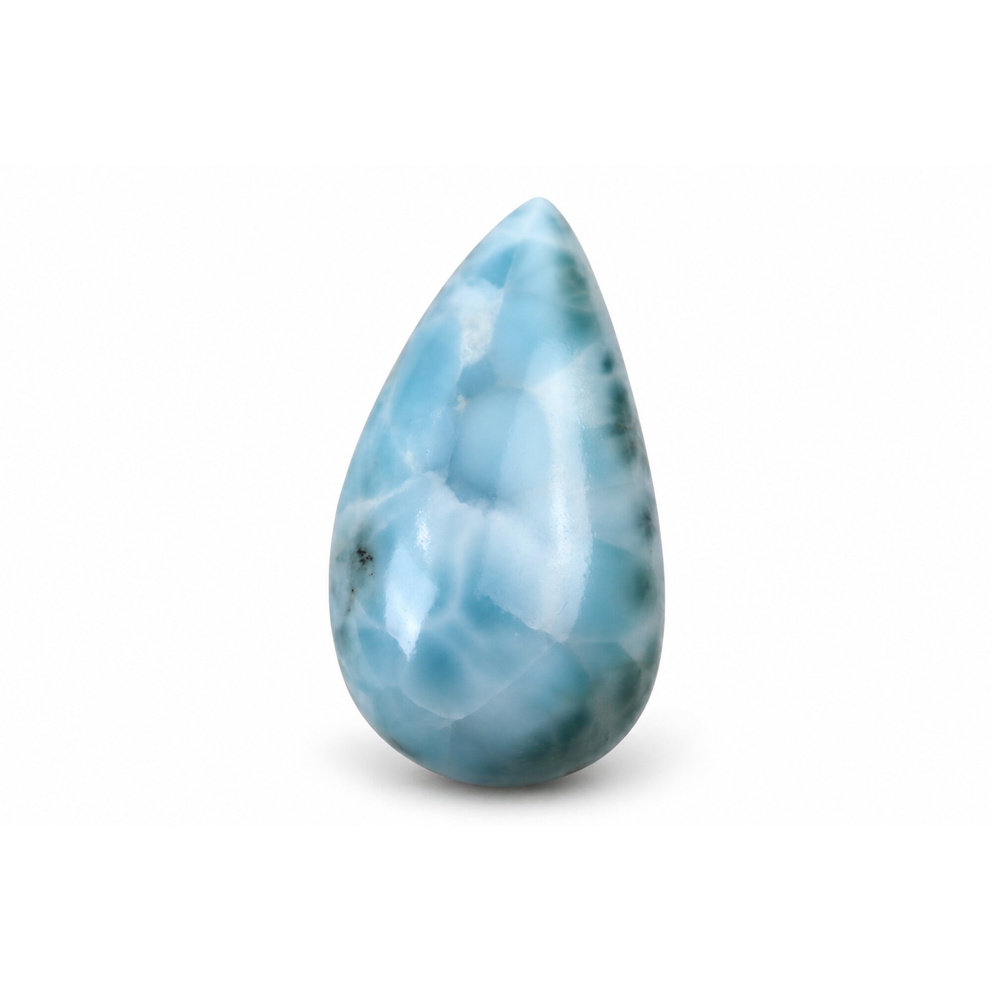 Genuine handcrafted sky blue Dominican Larimar cabochon 35mm – photo 6