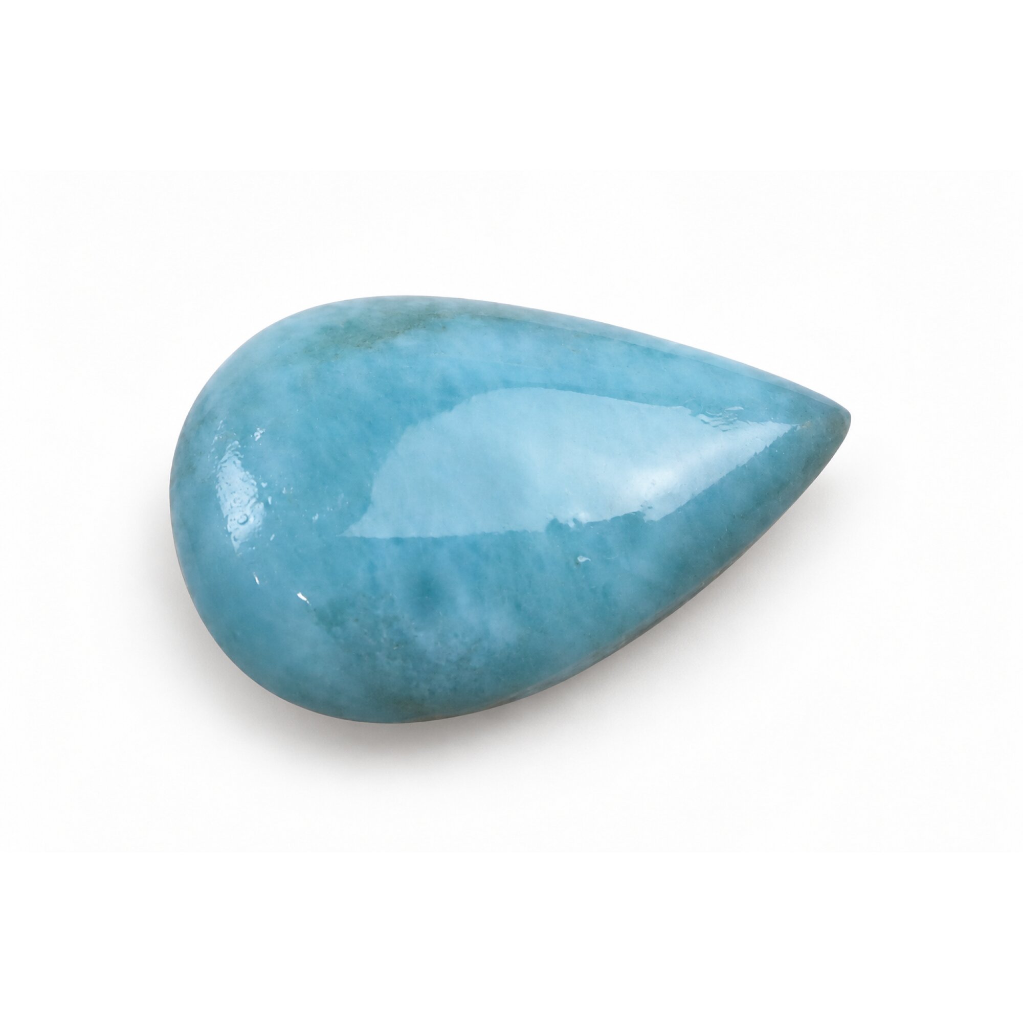 Authentic deep blue Dominican Larimar cabochon 30mm – photo 2