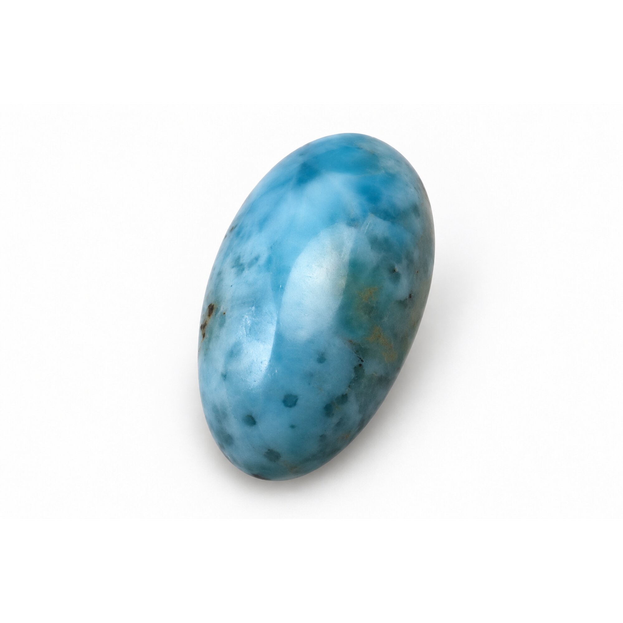 Authentic deep blue Dominican Larimar cabochon 22mm – photo 2