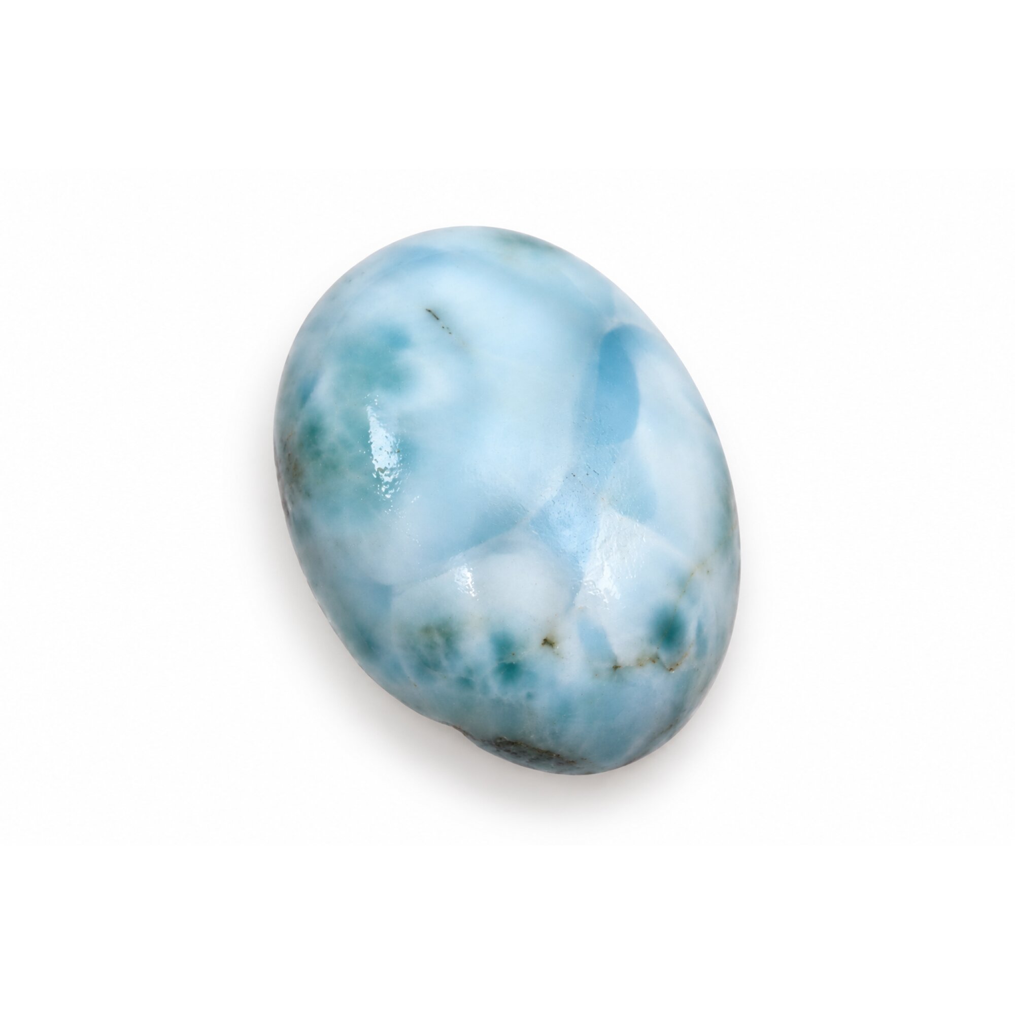 Authentic sky blue Dominican Larimar cabochon 27mm – photo 5