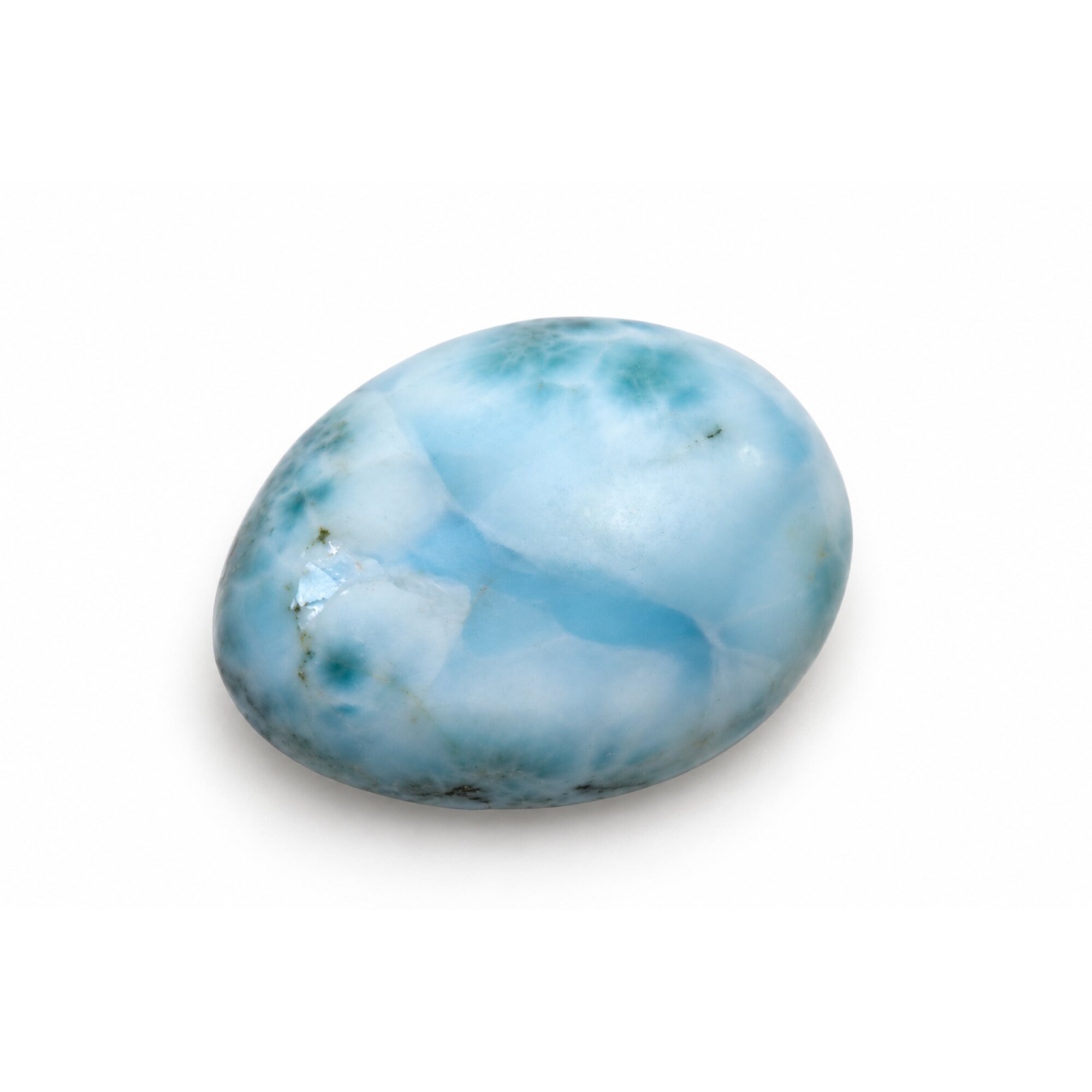 Authentic sky blue Dominican Larimar cabochon 27mm – photo 7