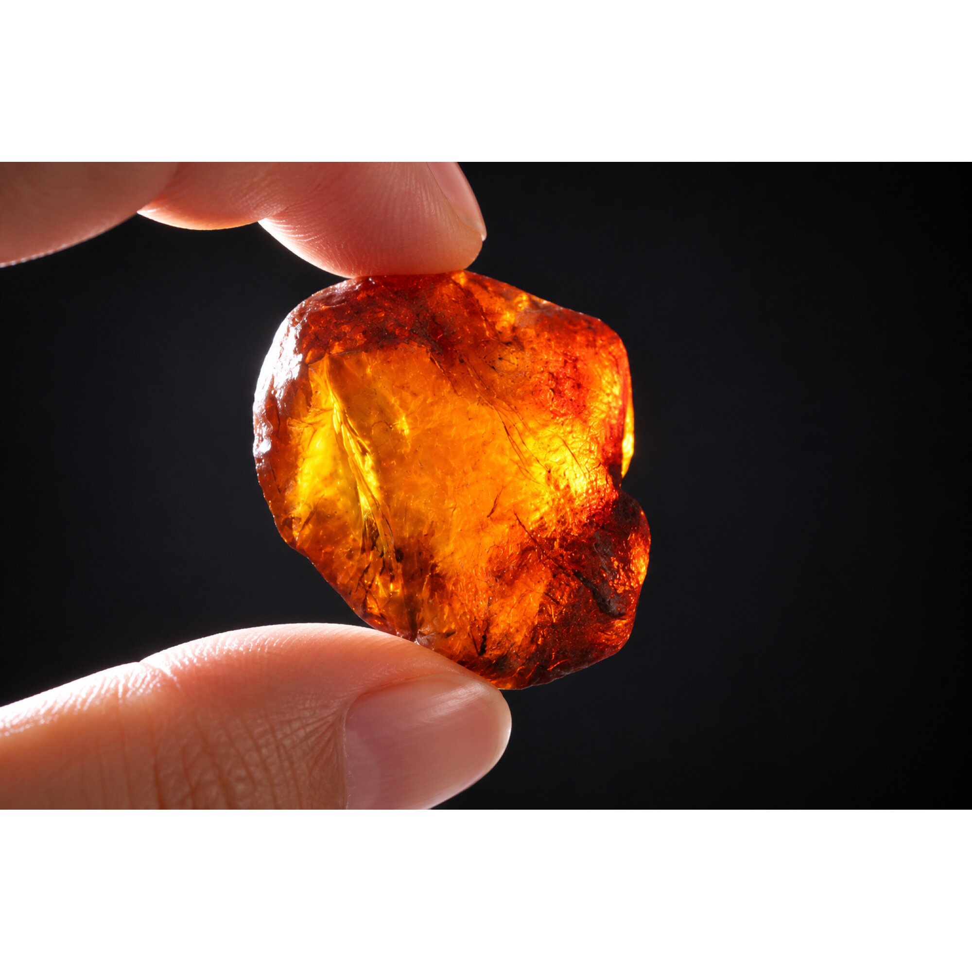 Genuine deep sea blue rough specimen Dominican amber 10.6g – photo 4