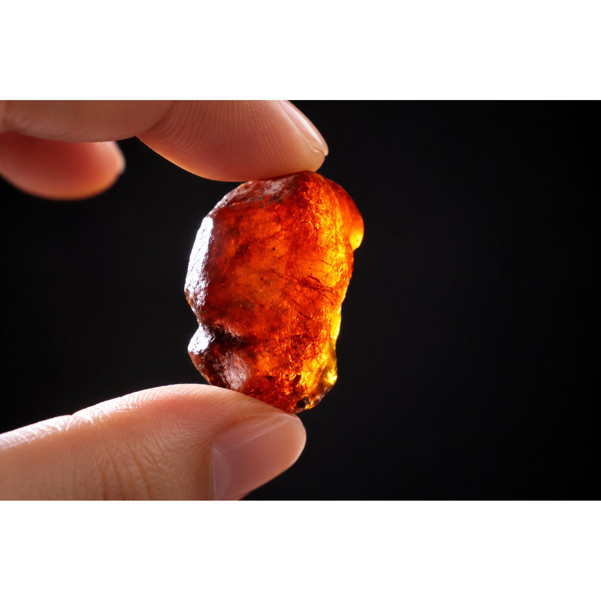 Genuine deep sea blue rough specimen Dominican amber 10.6g – photo 6
