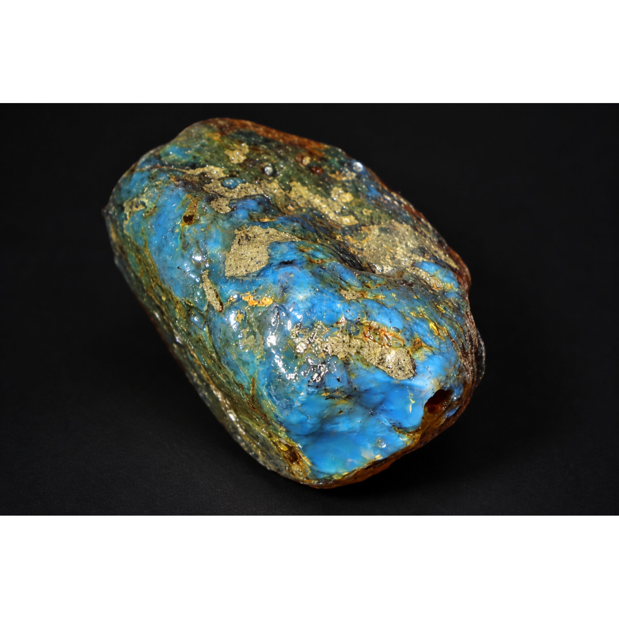 Earth mined green blue rough specimen Dominican amber 8.6g – photo 7