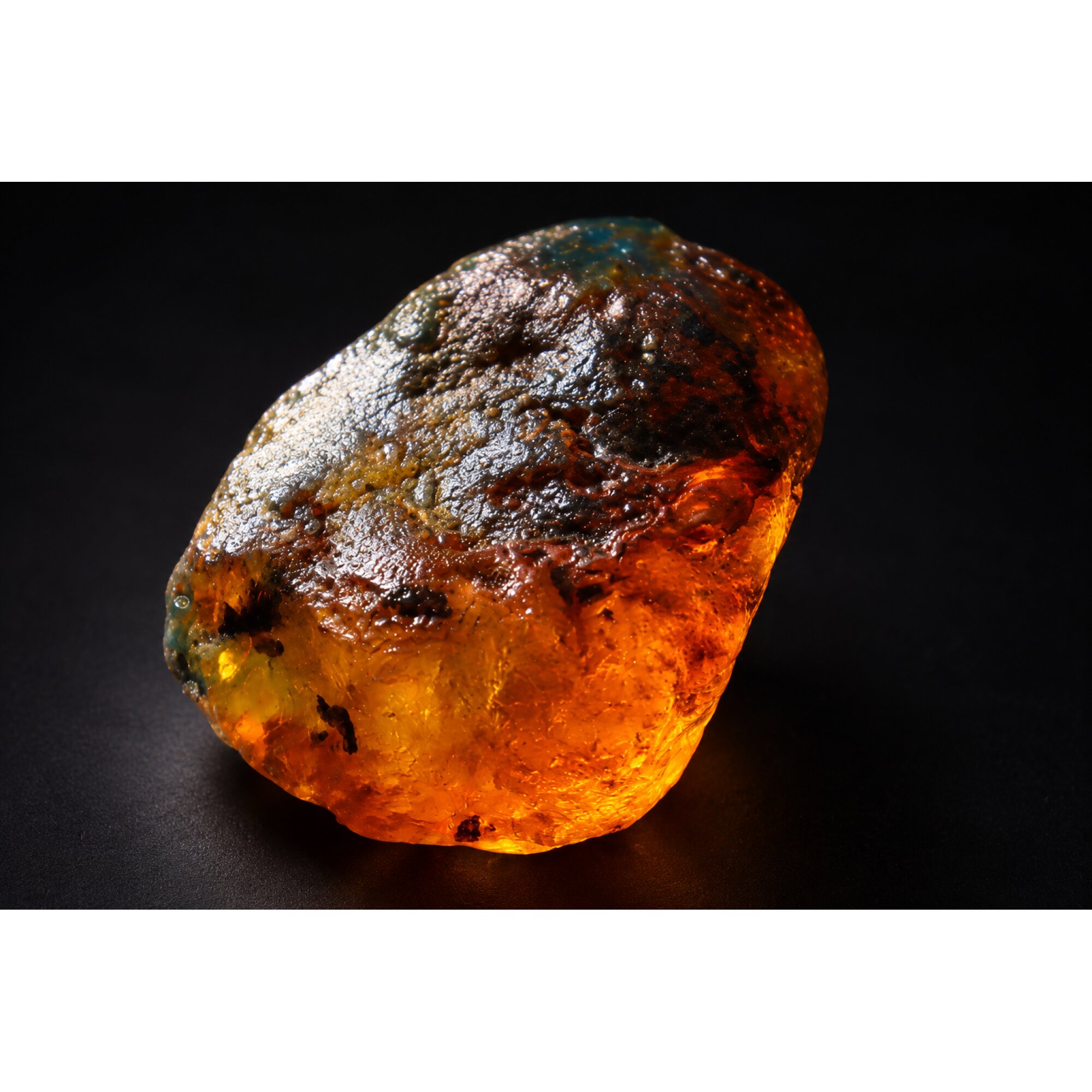 Earth mined green blue rough specimen Dominican amber 8.6g – photo 11