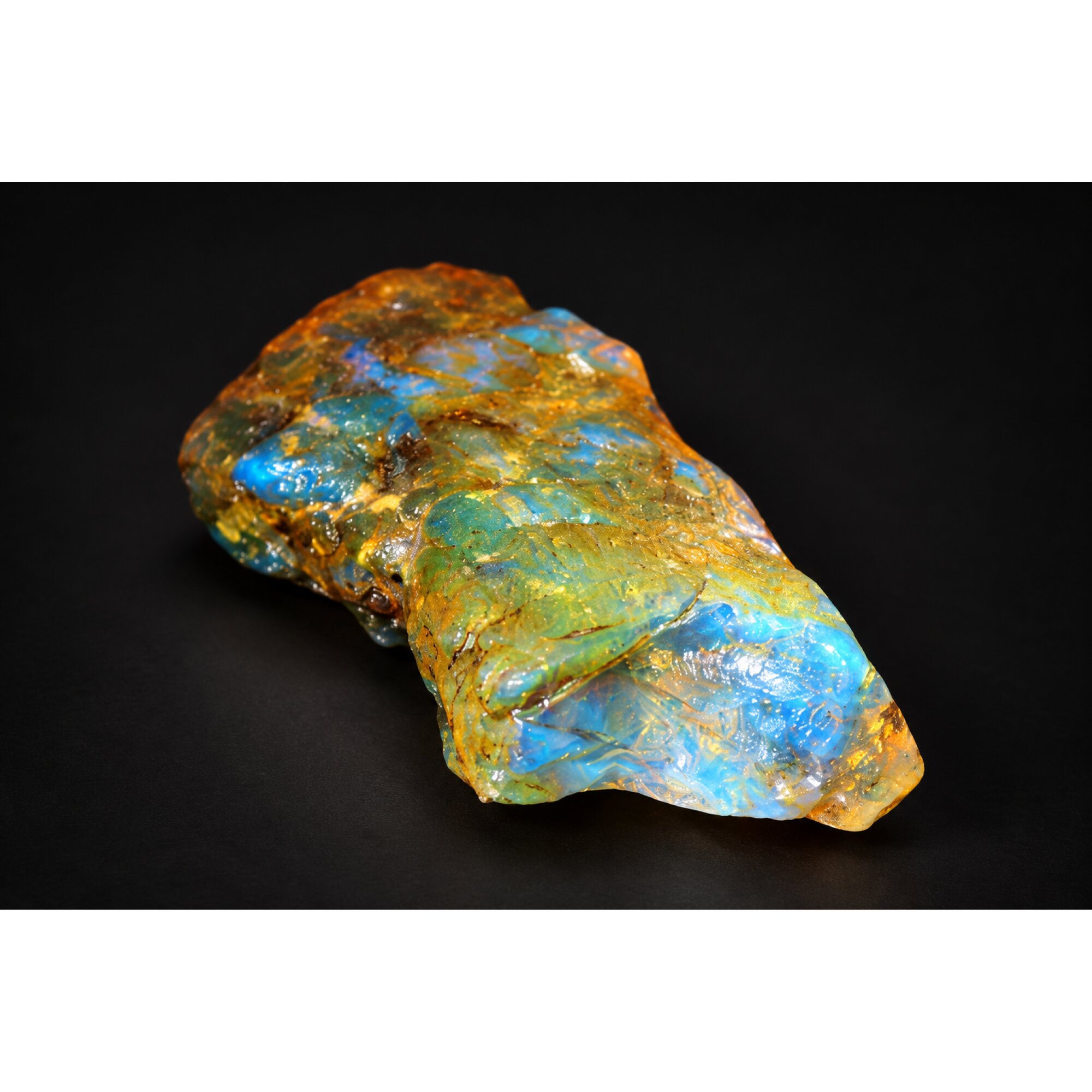 Earth mined green blue rough specimen Dominican amber 7.9g – photo 15