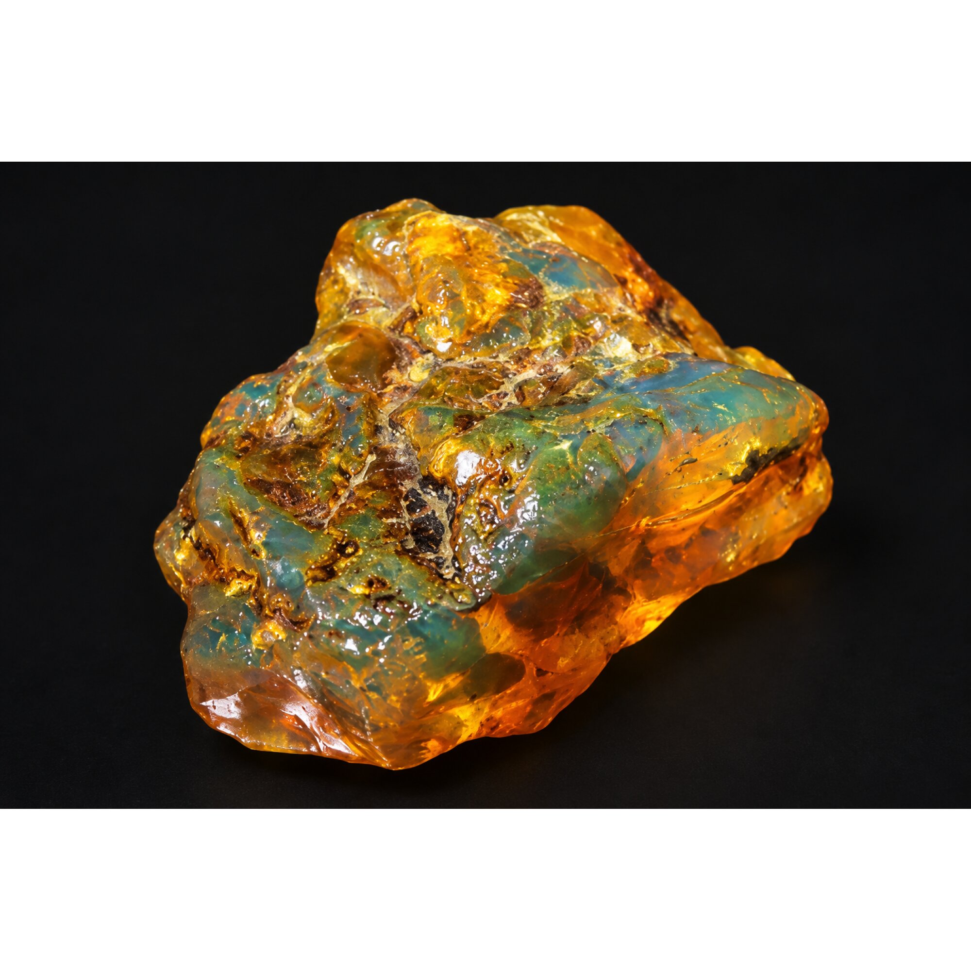 Organic beauty sky blue rough specimen Dominican amber 9.6g – photo 13