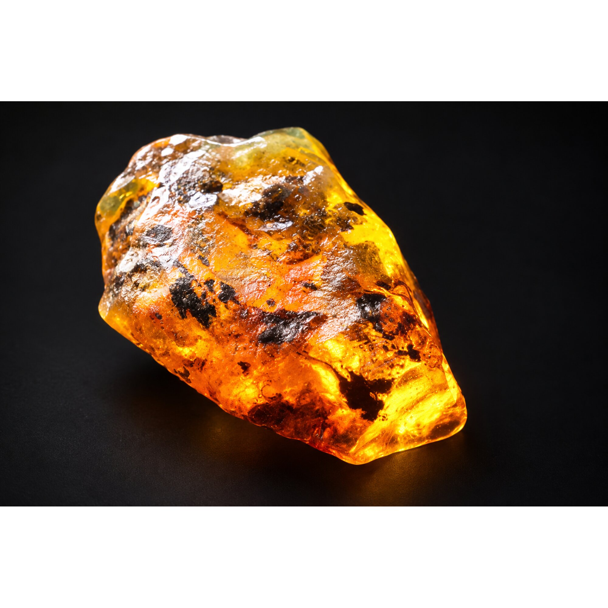 Nature created orange blue rough specimen Dominican amber 8.9g – photo 3