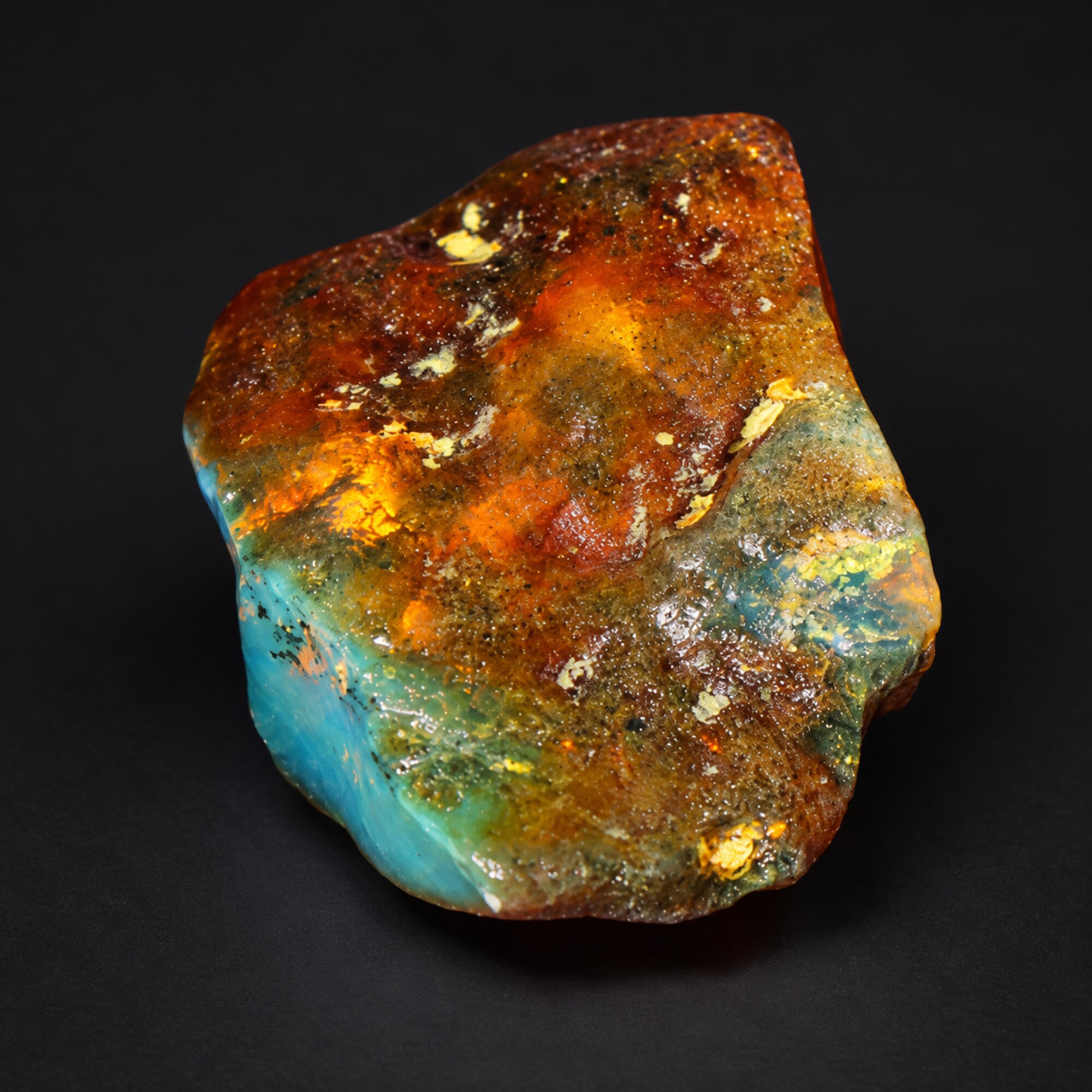 Authentic sky blue rough specimen Dominican amber 11.9g – photo 4