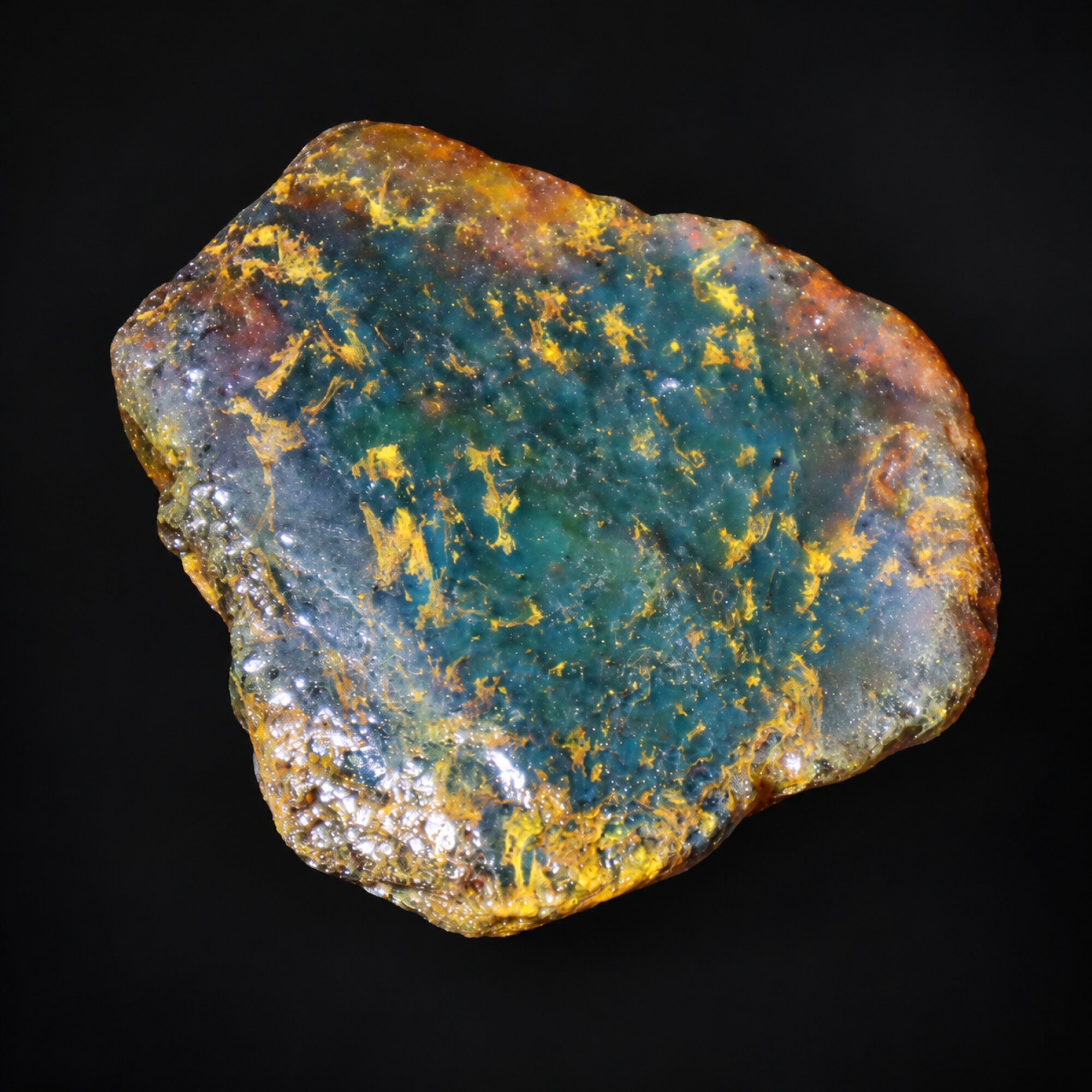 Genuine green cognac blue rough specimen Dominican amber 20.3g – photo 2