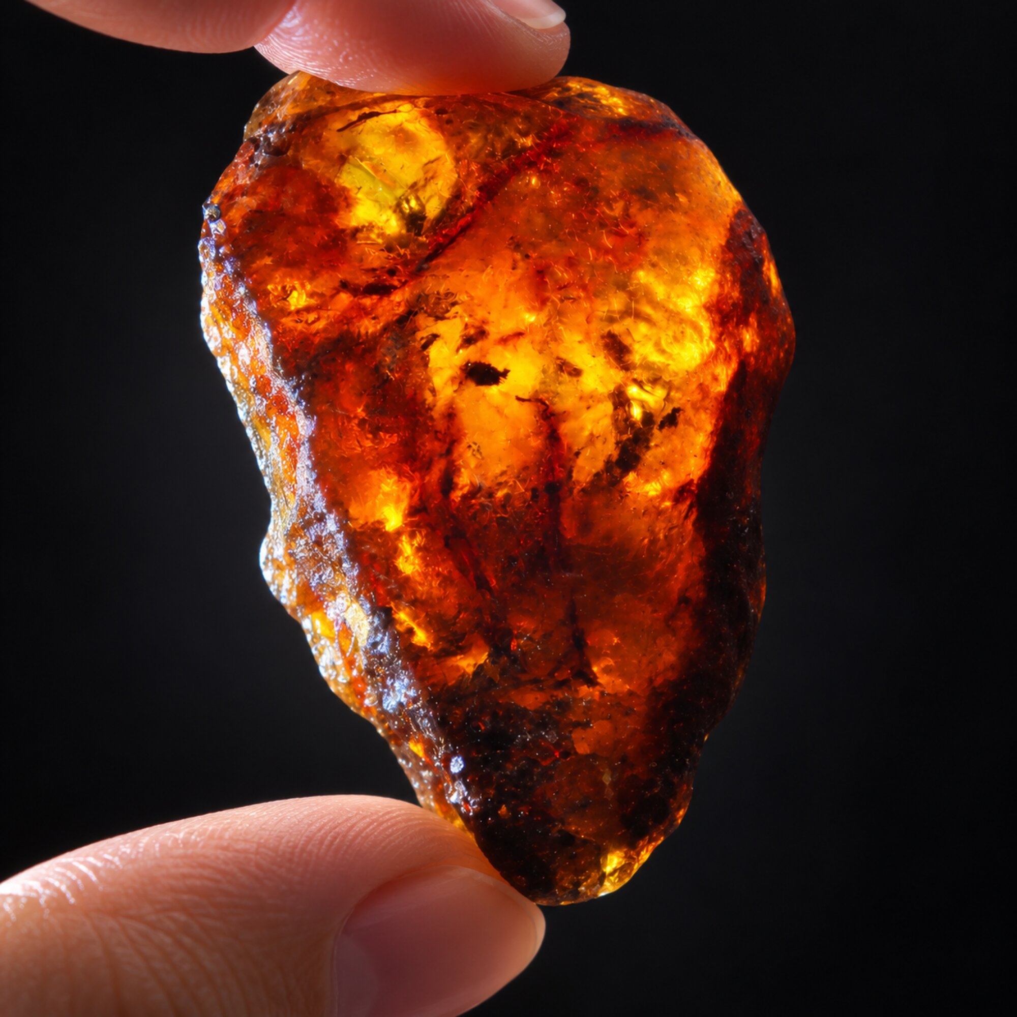 Real green blue rough specimen Dominican amber 26g – photo 2