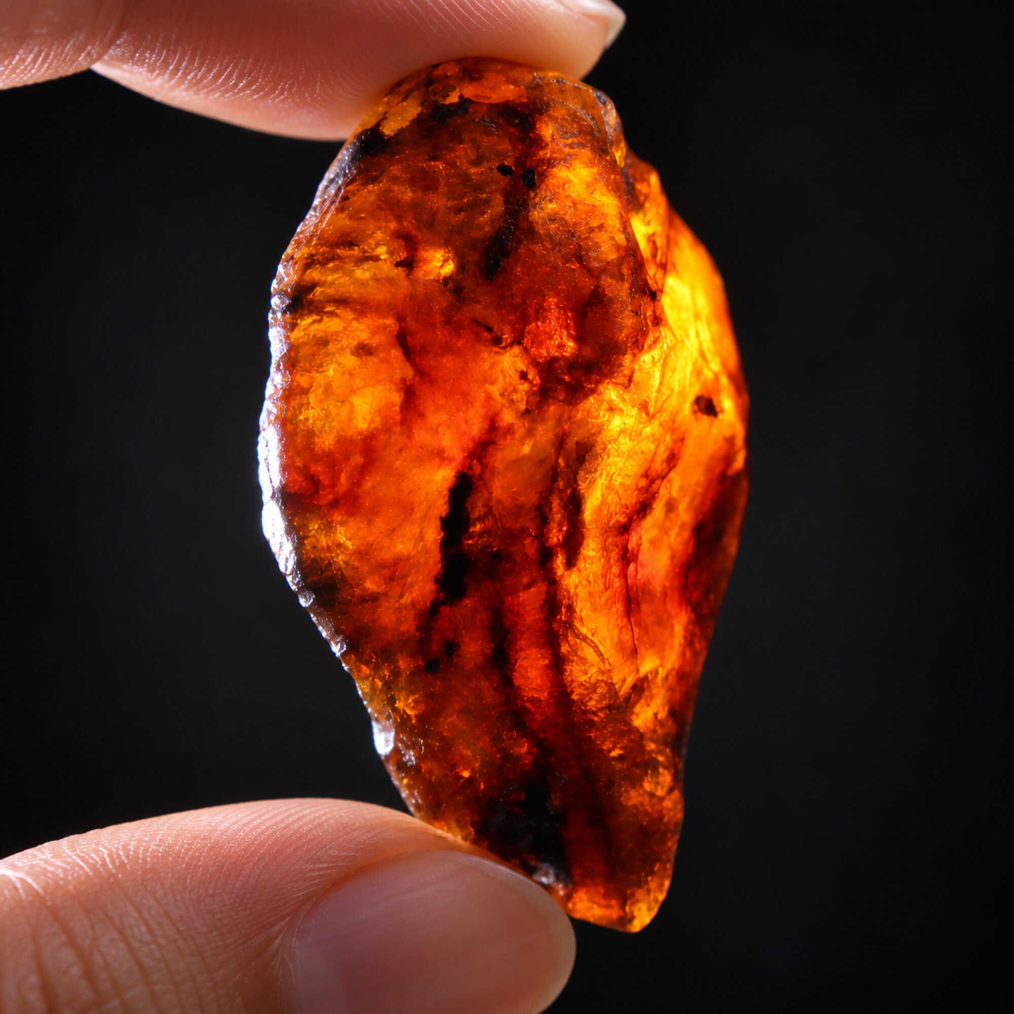 Real green blue rough specimen Dominican amber 26g – photo 8