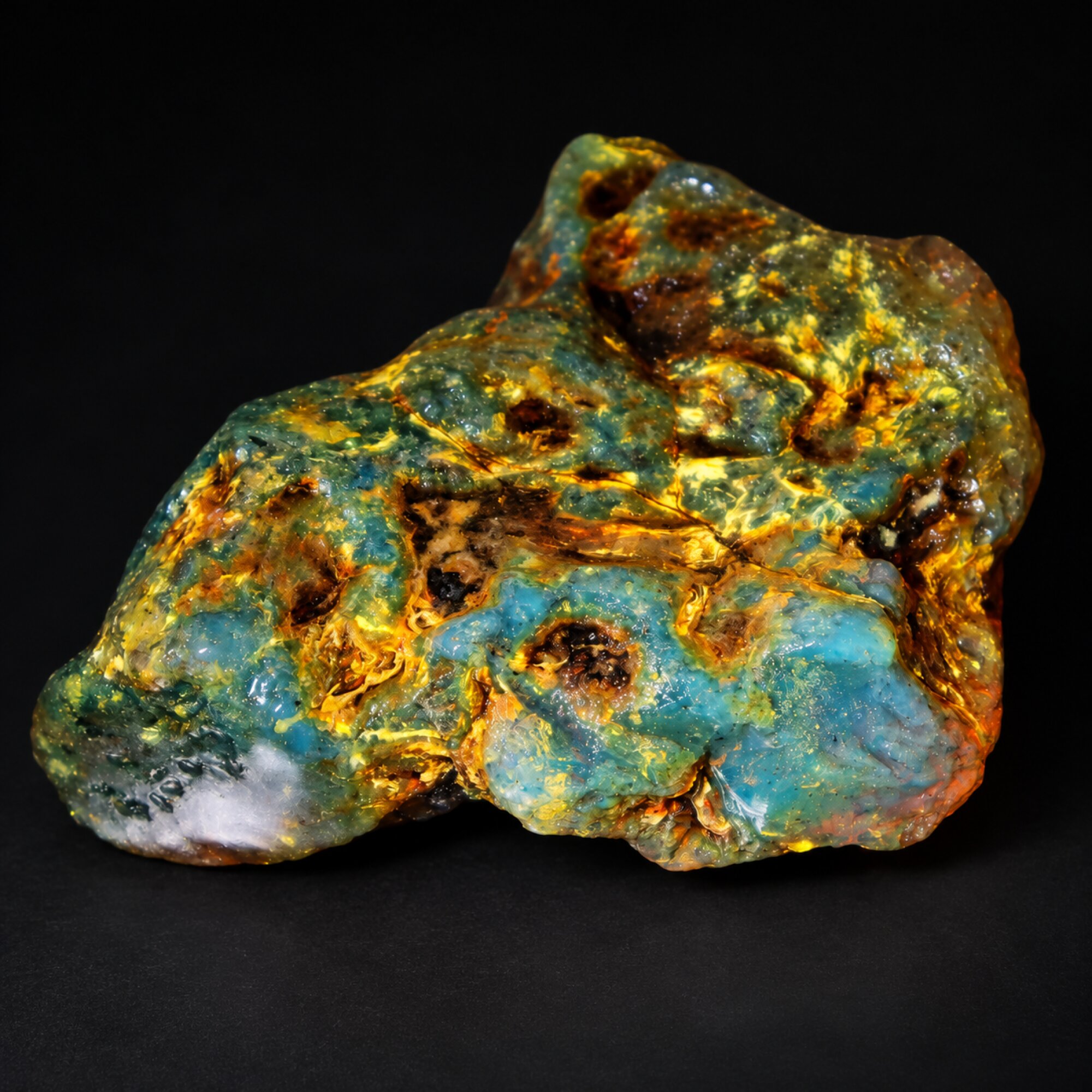Earth mined green blue rough specimen Dominican amber 39.7g – photo 10