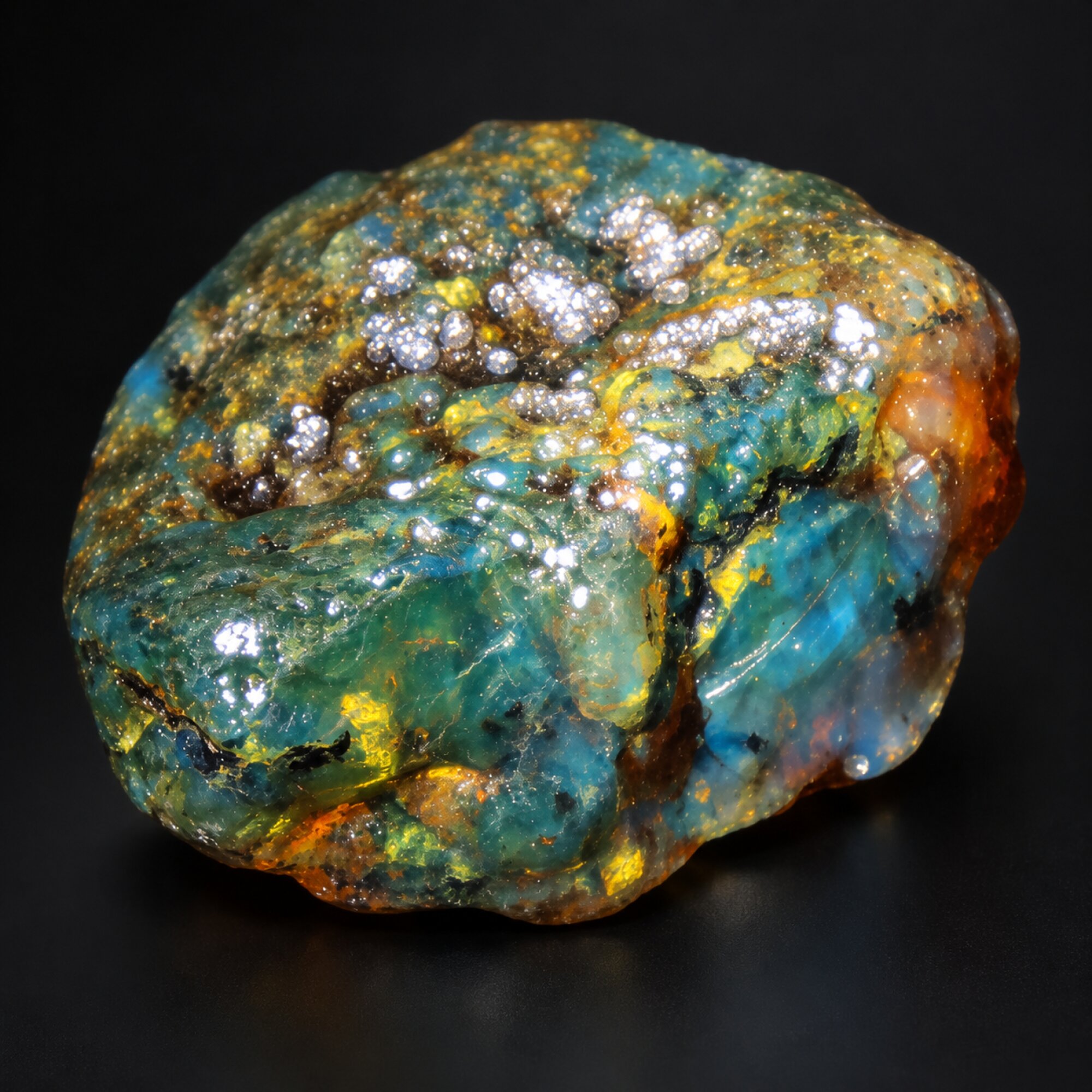 Pure natural green blue rough specimen Dominican amber 19.8g – photo 2