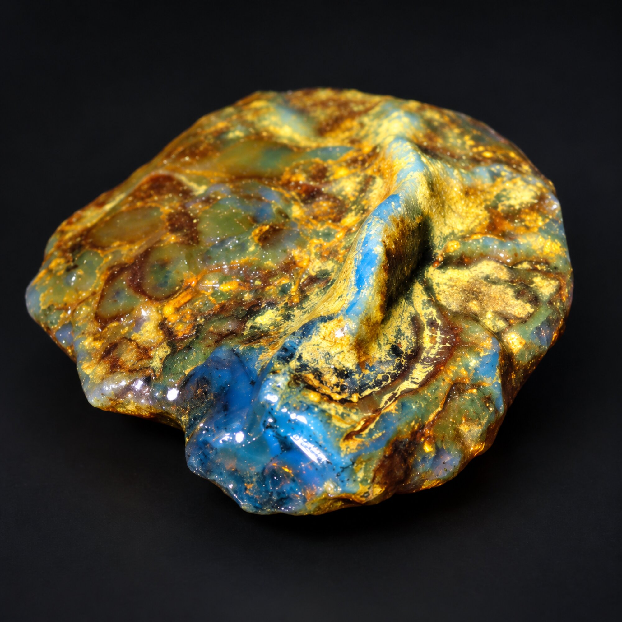 Earth mined sky blue rough specimen Dominican amber 7.7g – photo 11