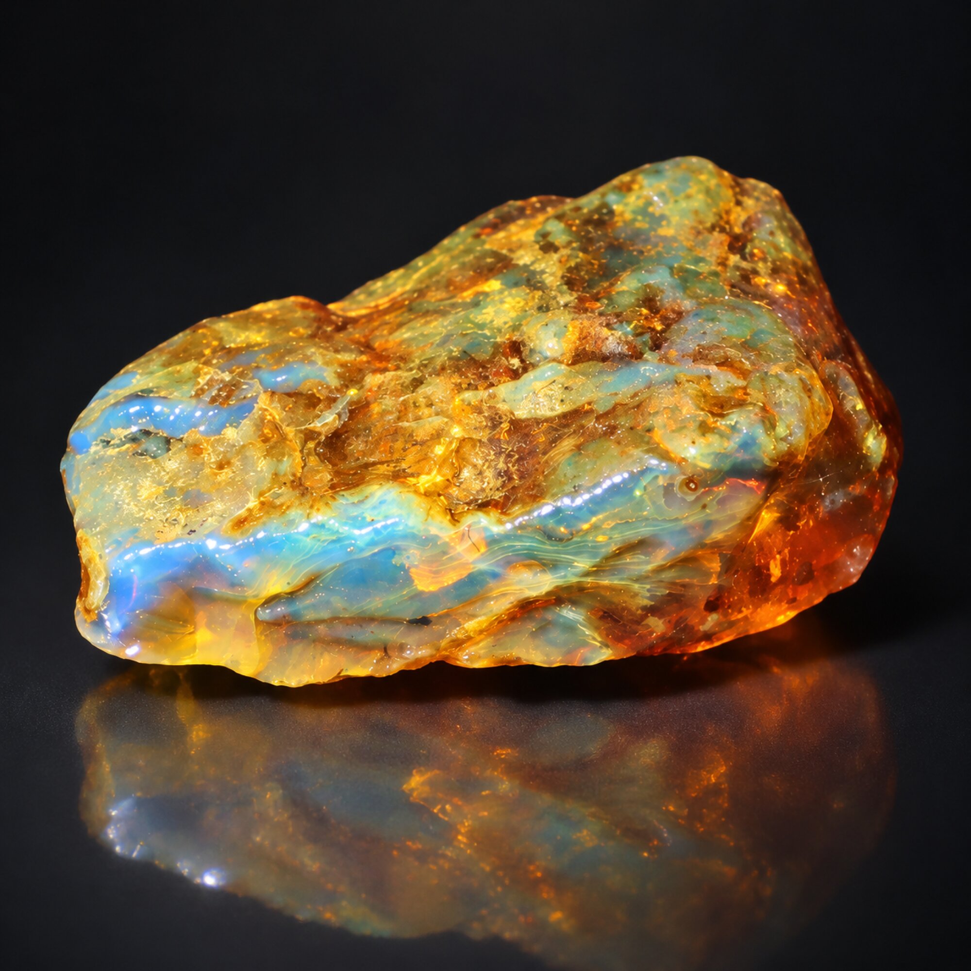 Genuine sky blue rough specimen Dominican amber 14.1g – photo 6