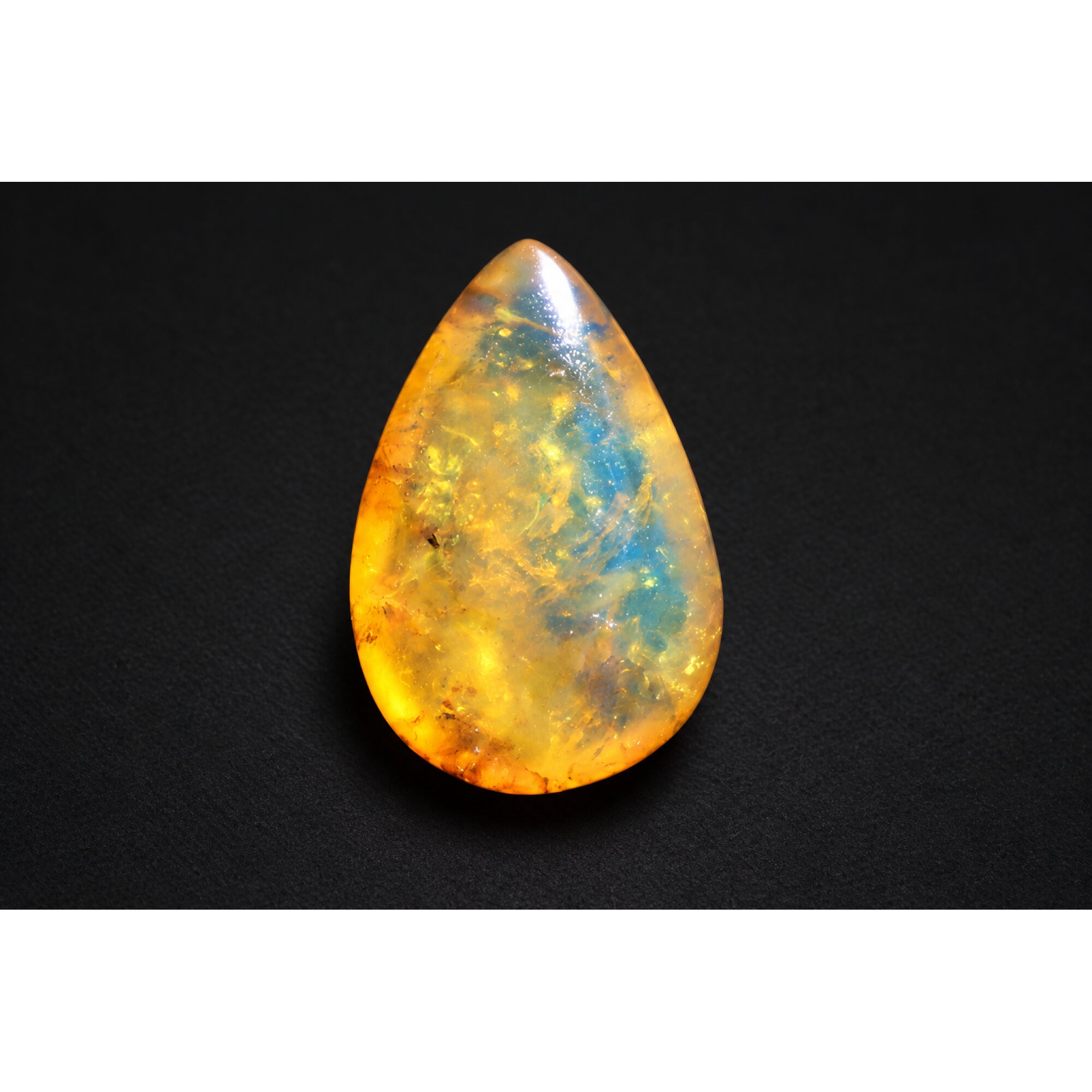 Pure natural orange blue polished Dominican amber 2.1g – photo 8