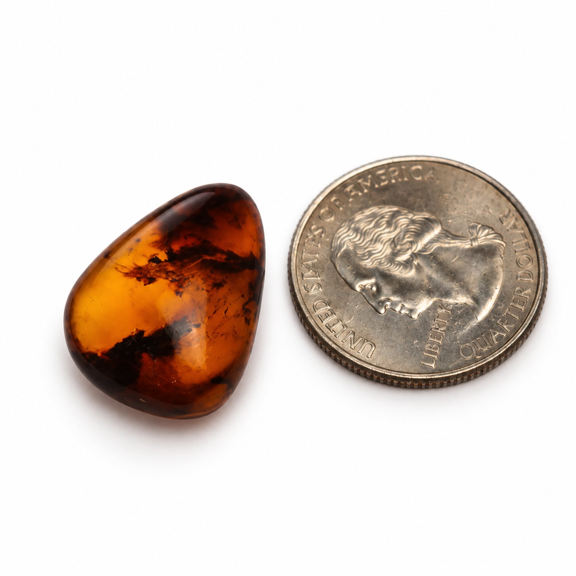 Untreated green blur polished Dominican amber 1.6g – photo 5