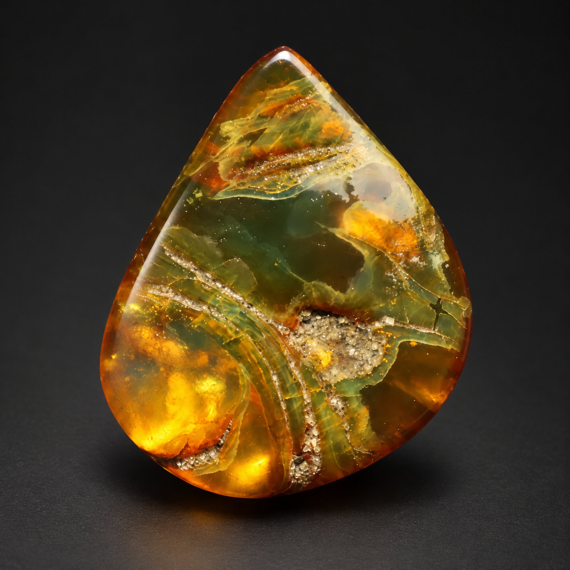 Untreated green red polished Dominican amber 2.3g – photo 8