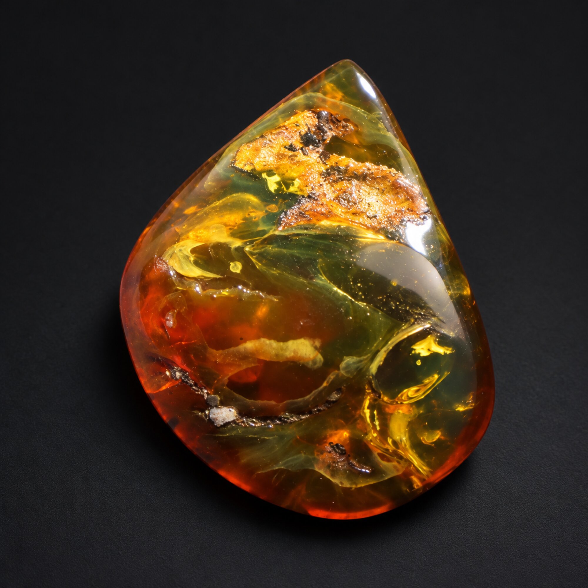 Untreated green red polished Dominican amber 2.3g – photo 9