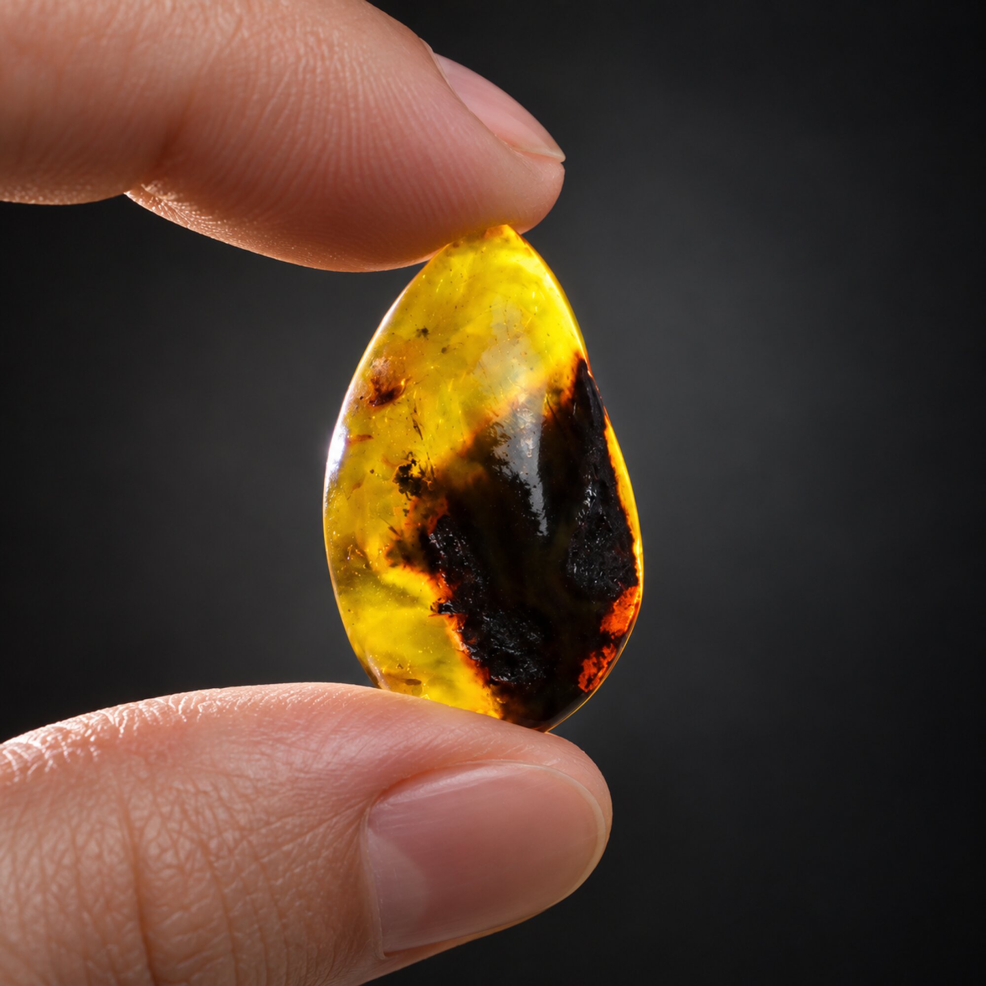 Natural orange yellow polished Dominican amber – photo 9