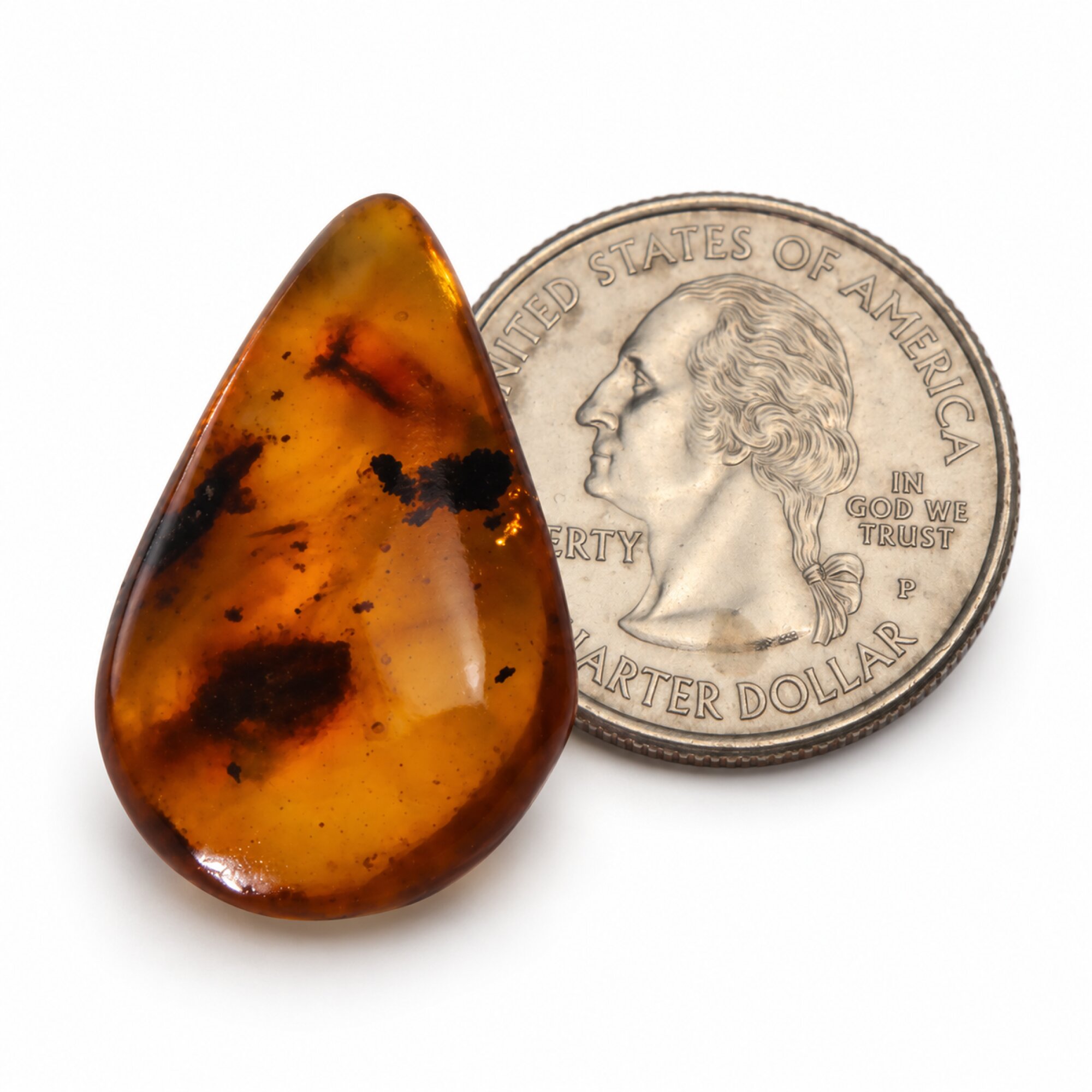 Real yellow green polished Dominican amber – photo 3