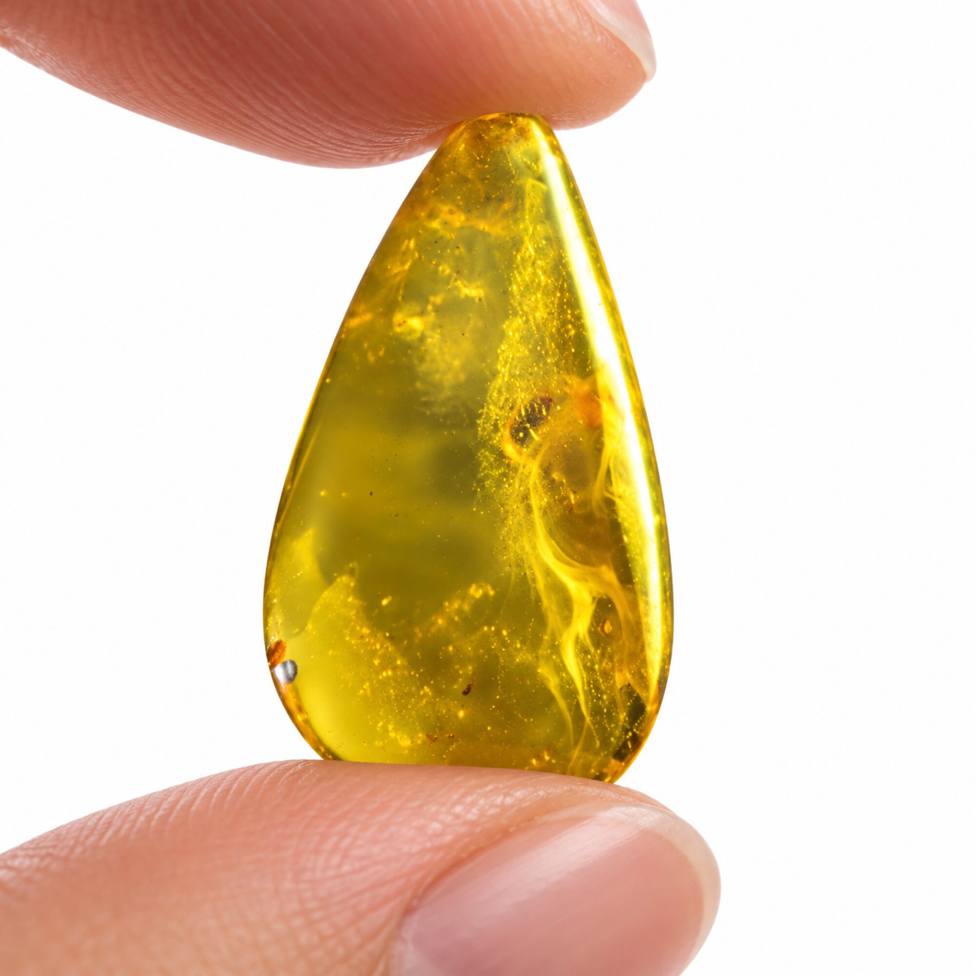 Genuine yellow green polished Dominican amber – photo 4