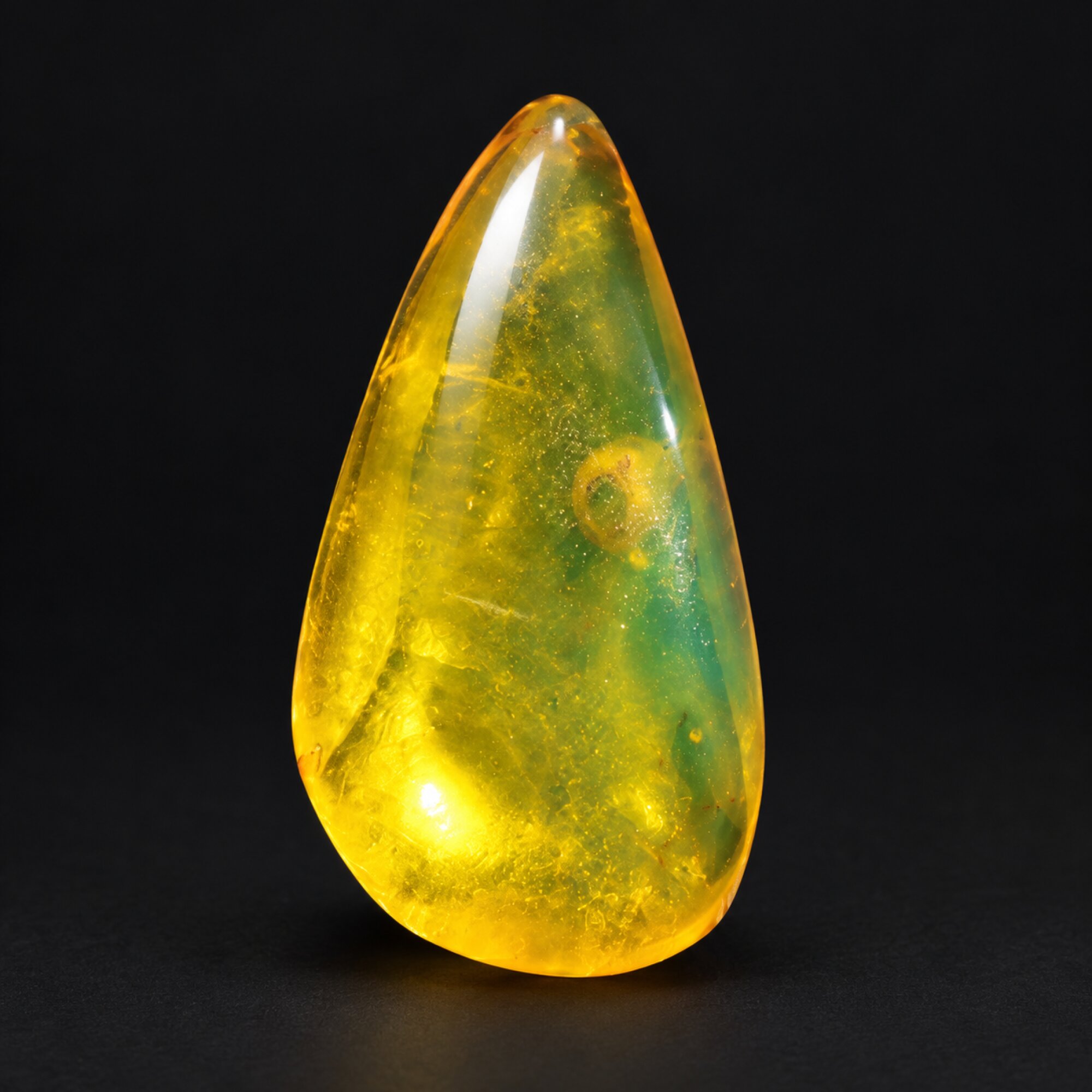 Genuine yellow green polished Dominican amber – photo 5