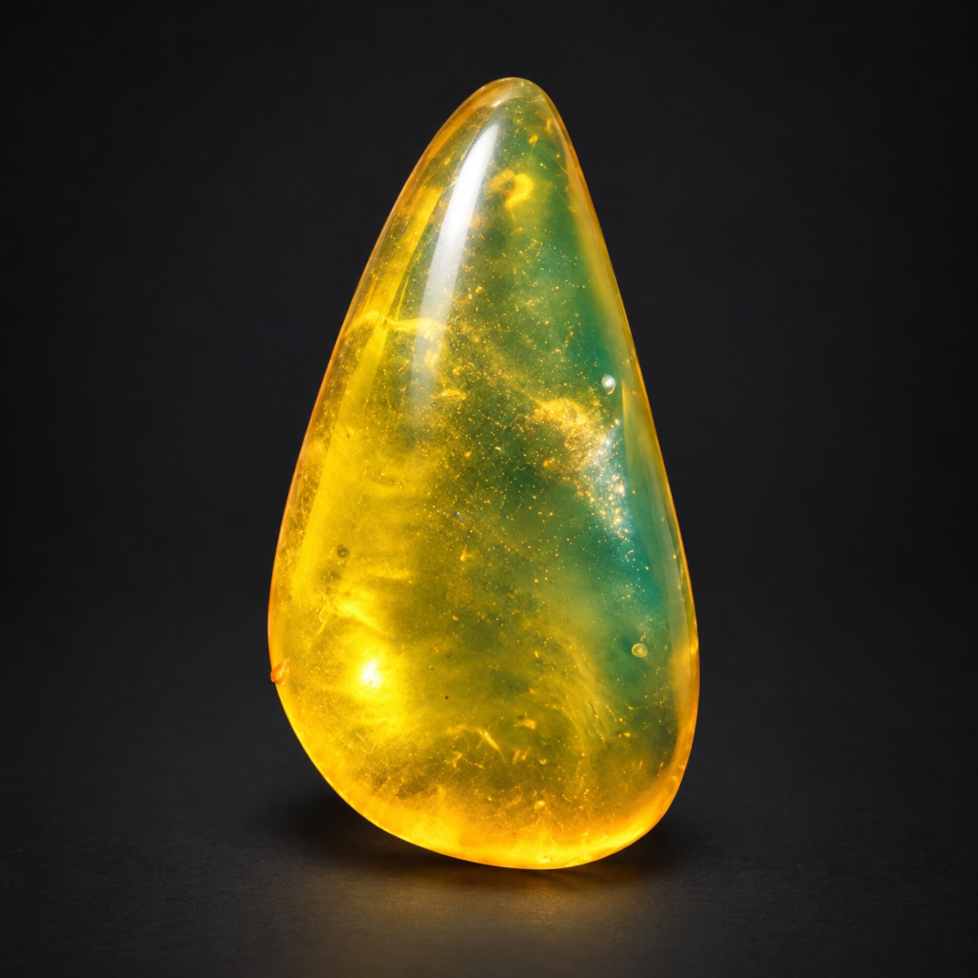 Genuine yellow green polished Dominican amber – photo 7