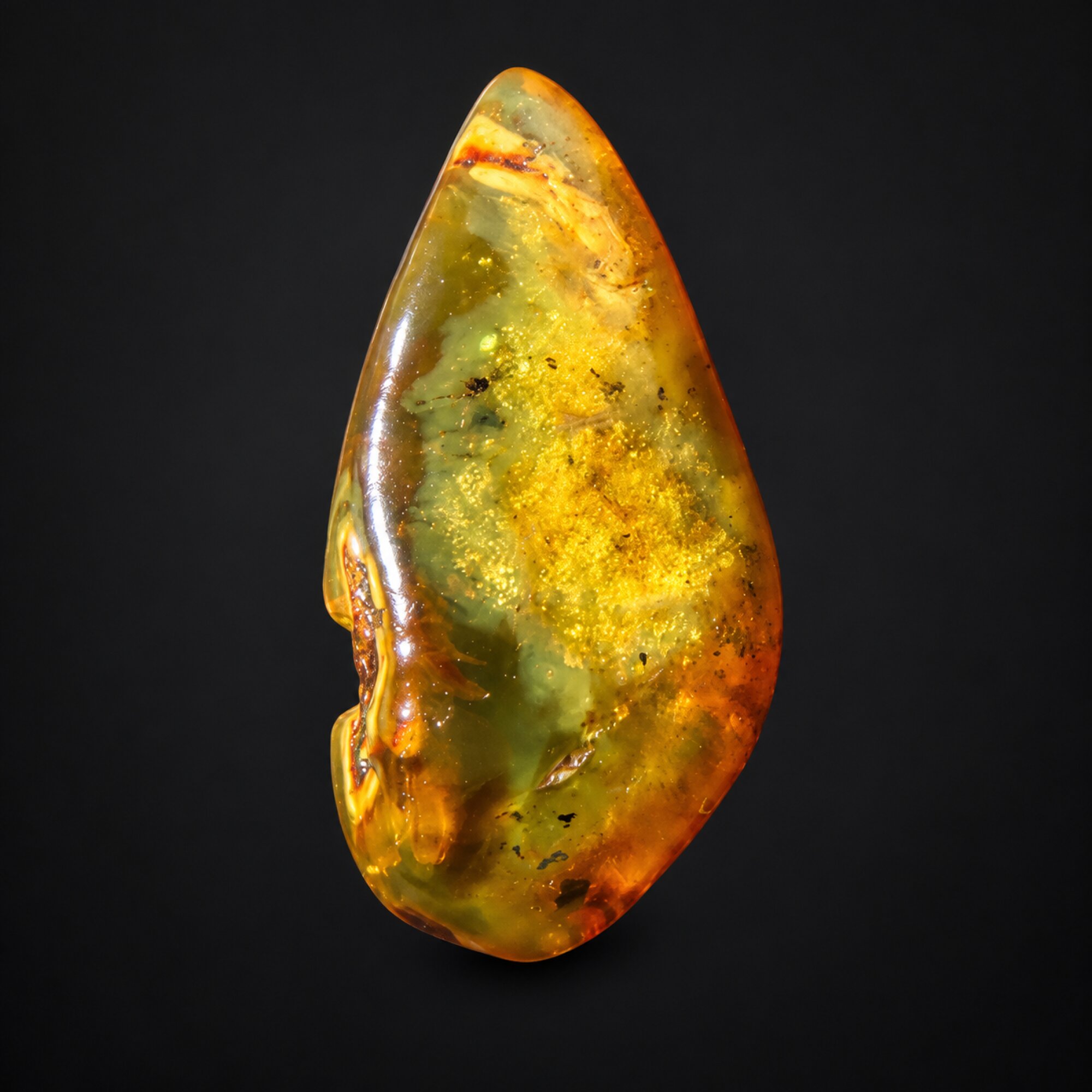 Natural orange yellow polished Dominican amber – photo 10