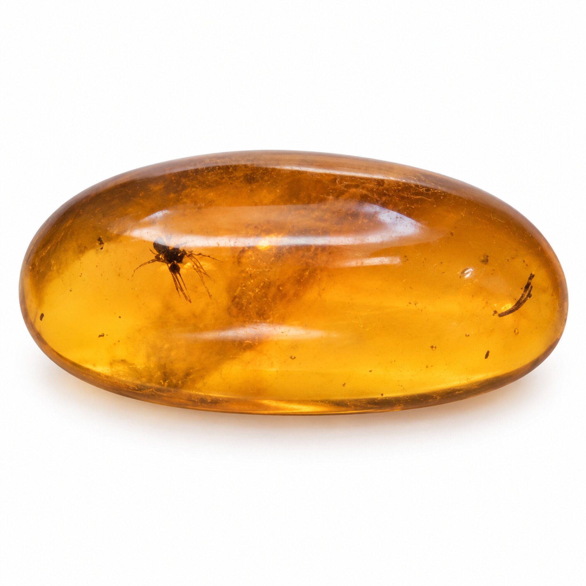 Authentic orange green Dominican amber mosquito insect stone 1.8g – photo 3