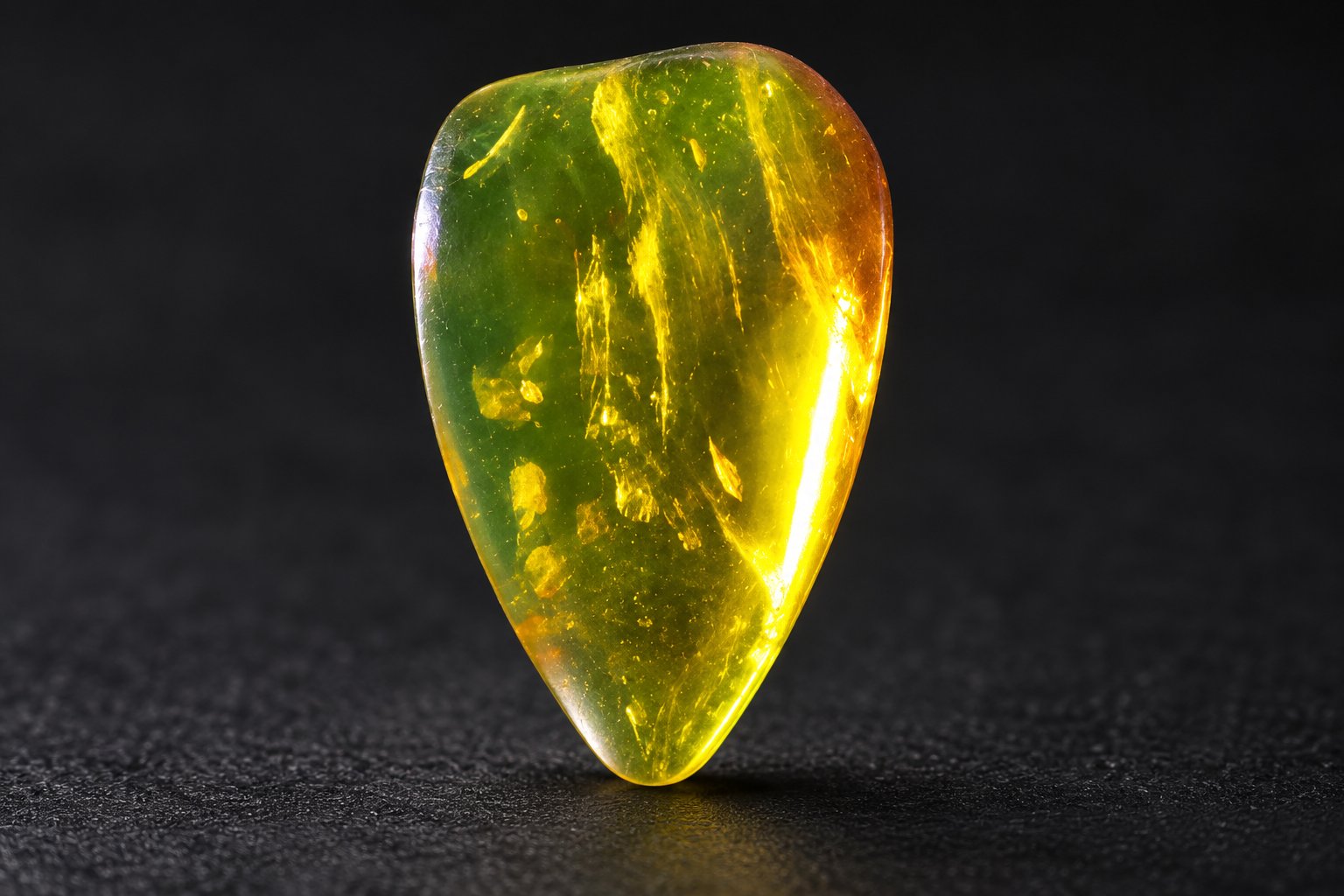 Genuine orange green polished Dominican amber – photo 3