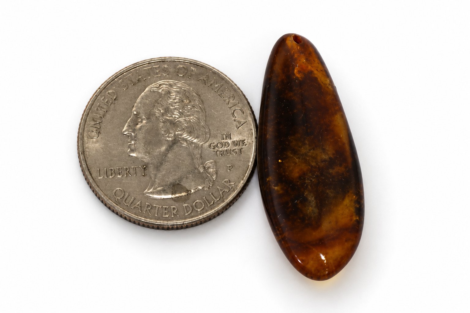 Real orange yellow polished Dominican amber – photo 6