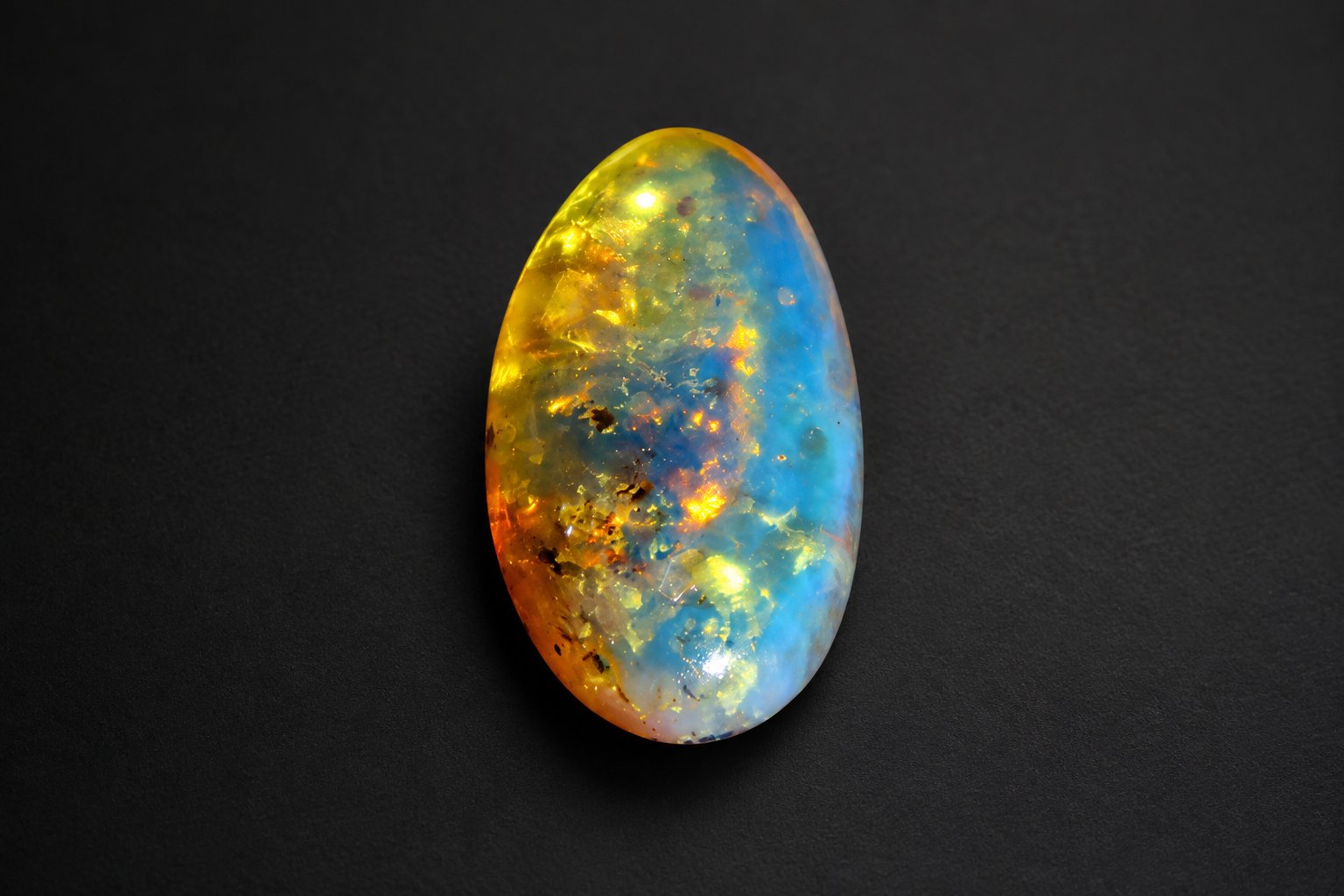 True caribbean orange blue polished Dominican amber – photo 7