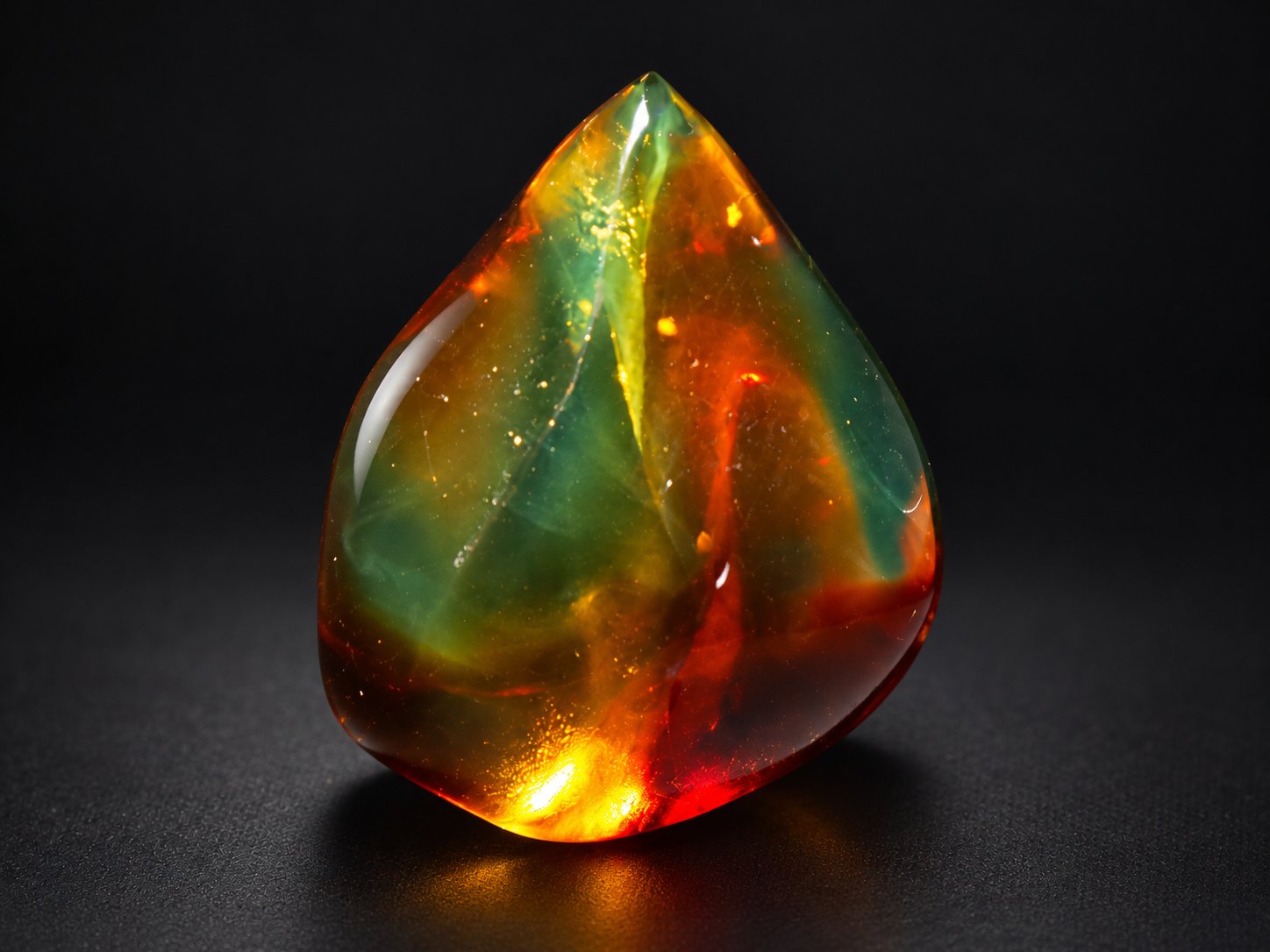 True caribbean red green polished Dominican amber – photo 13