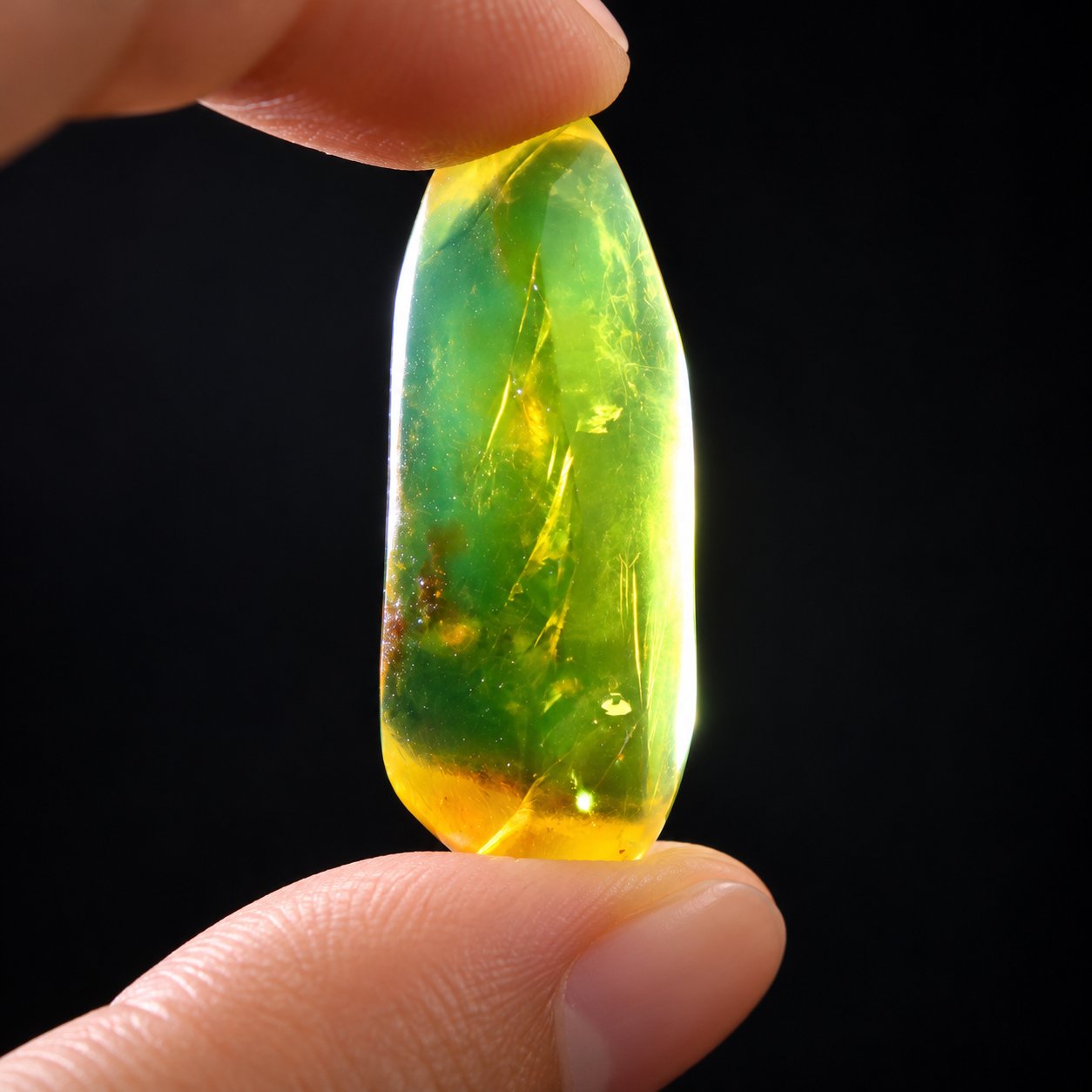 True caribbean deep green polished Dominican amber – photo 9