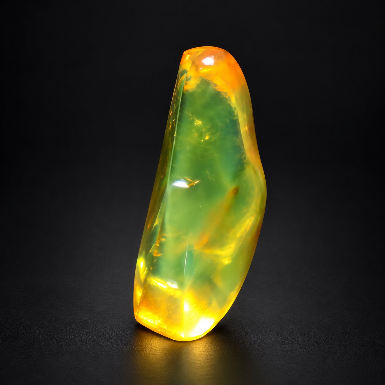 True caribbean deep green polished Dominican amber – photo 15