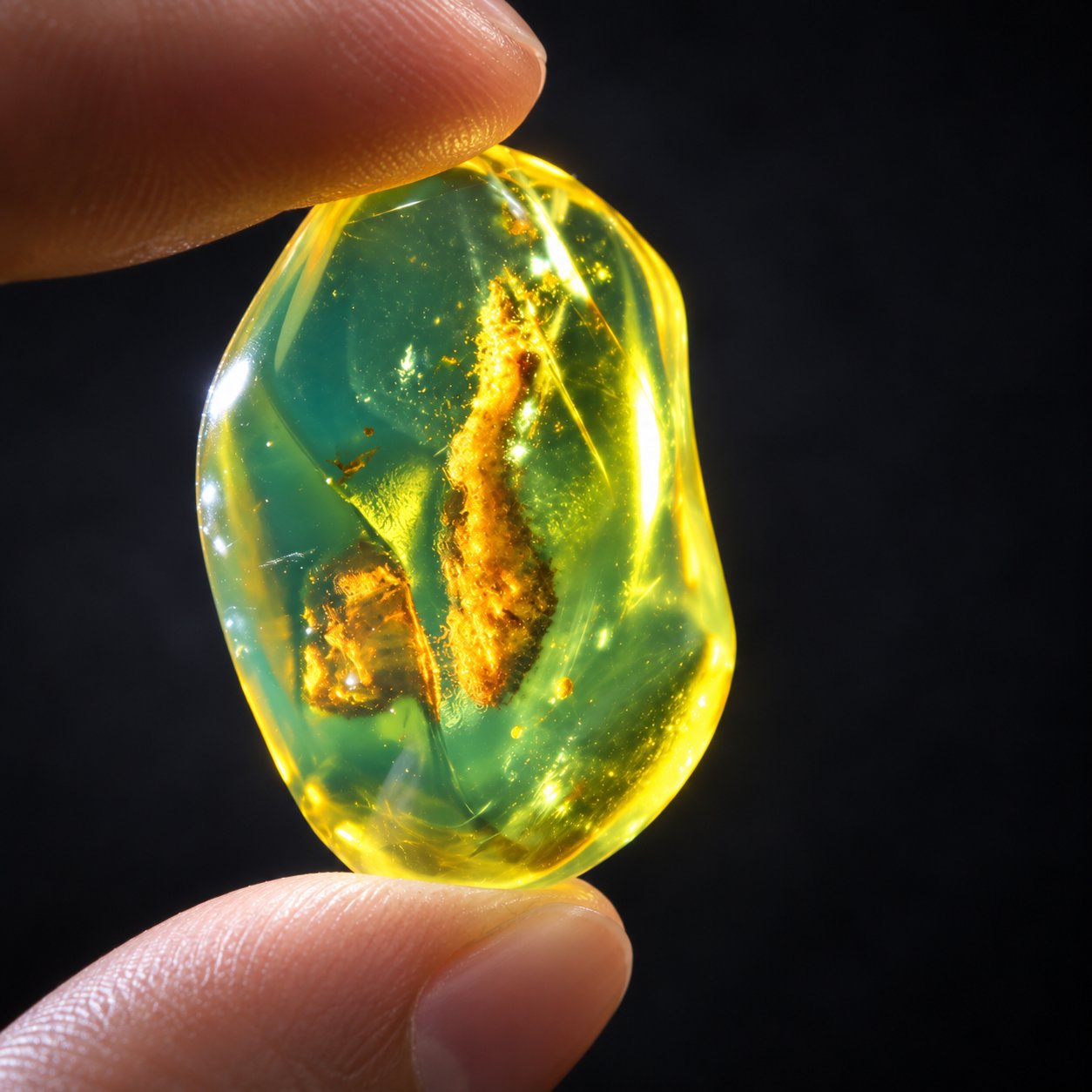 Authentic yellow green polished Dominican amber – photo 8