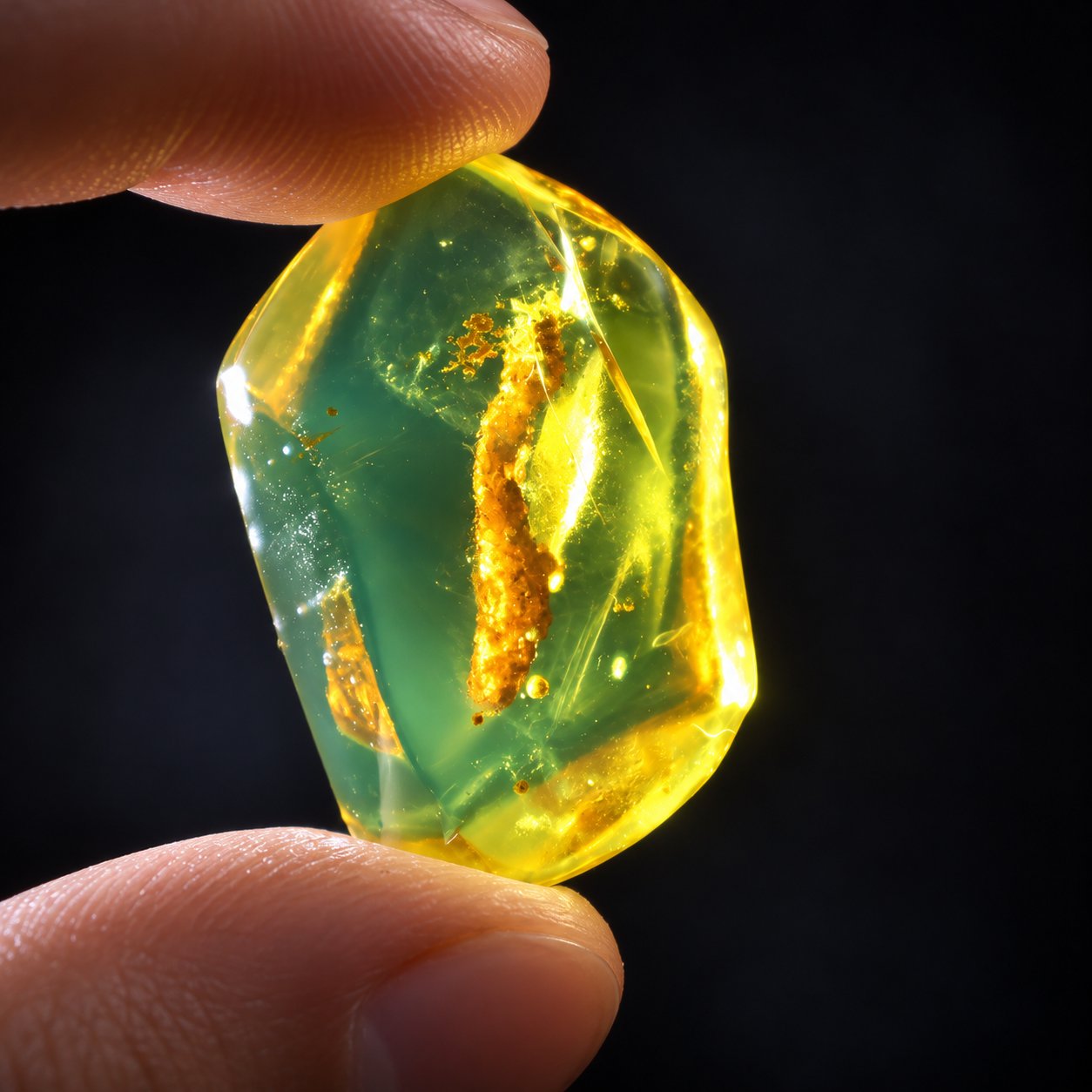 Authentic yellow green polished Dominican amber – photo 9
