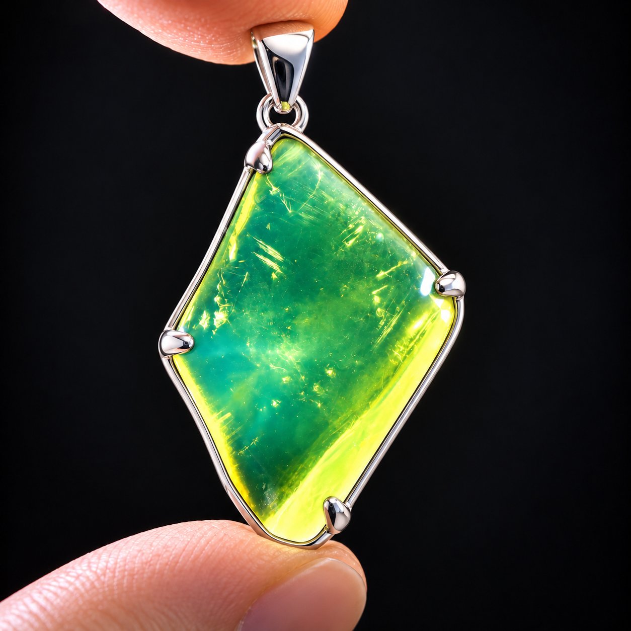 Authentic light green polished Dominican amber – photo 3