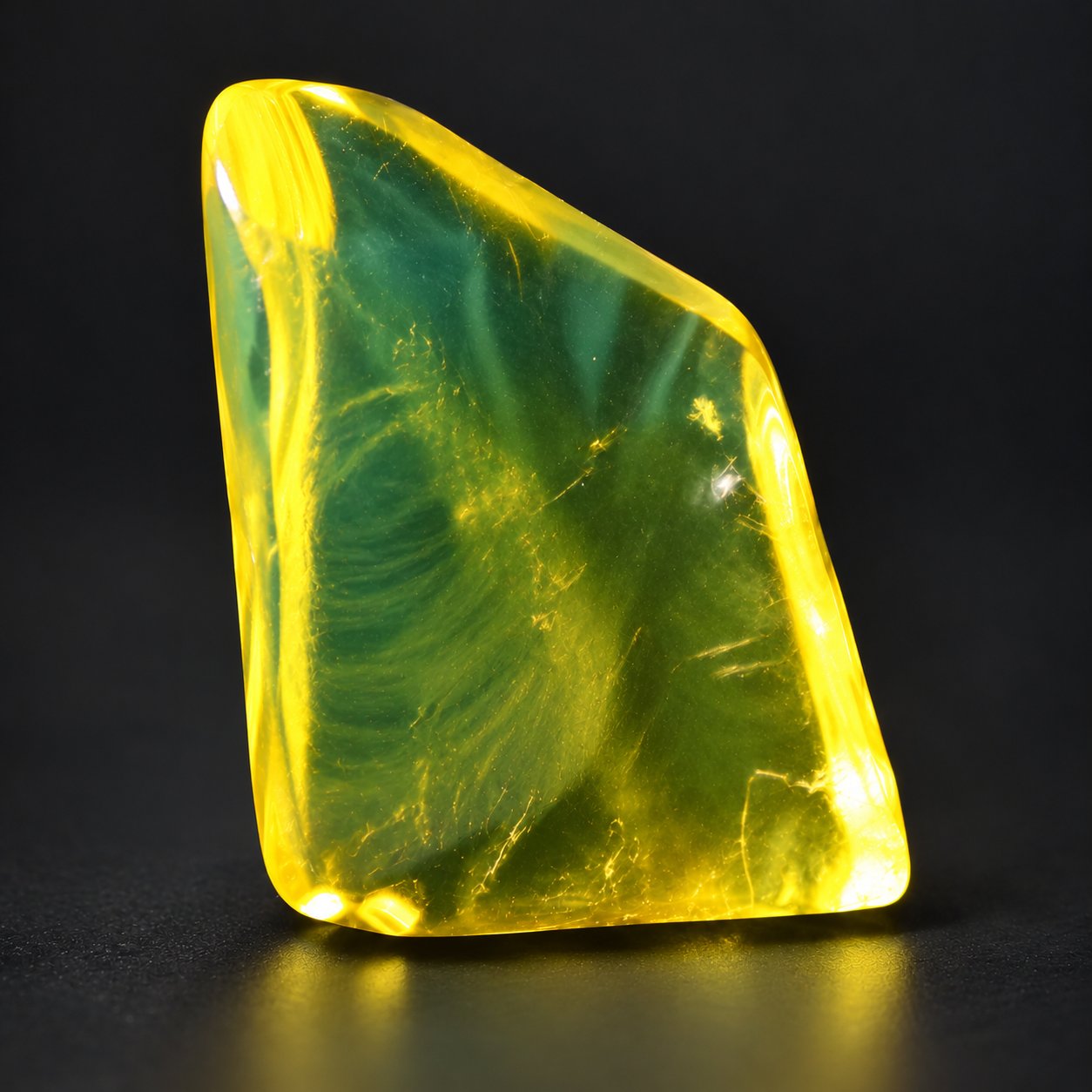 Authentic light green polished Dominican amber – photo 9