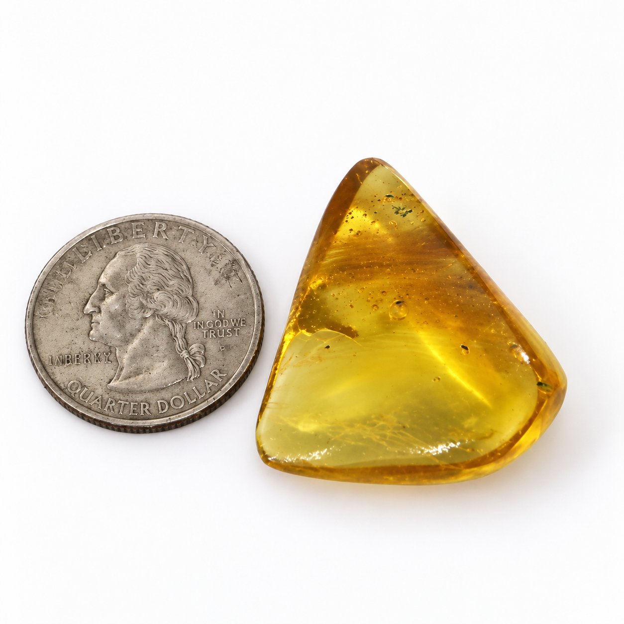 Genuine yellow green polished Dominican amber – photo 9